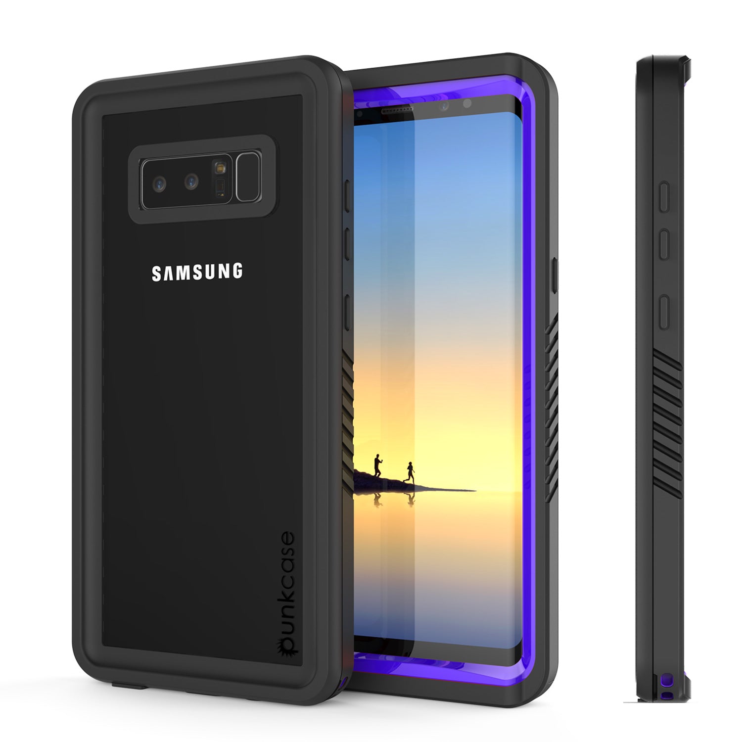Galaxy Note 8 Anti-Shock Screen Protector Slim-Fit Case [Purple]