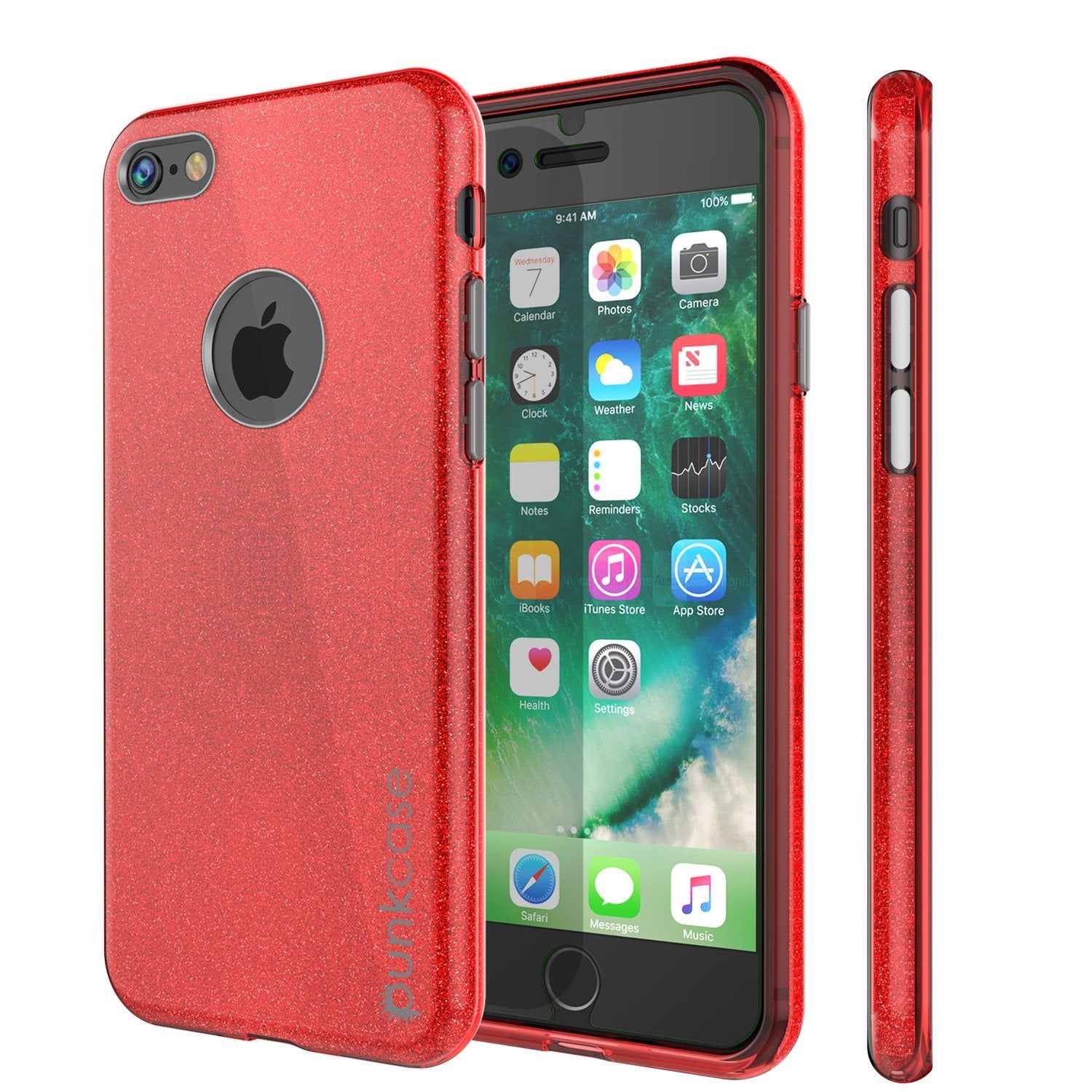 iPhone SE (4.7") Case, Punkcase Galactic 2.0 Series Ultra Slim Protective Armor TPU Cover [Red]