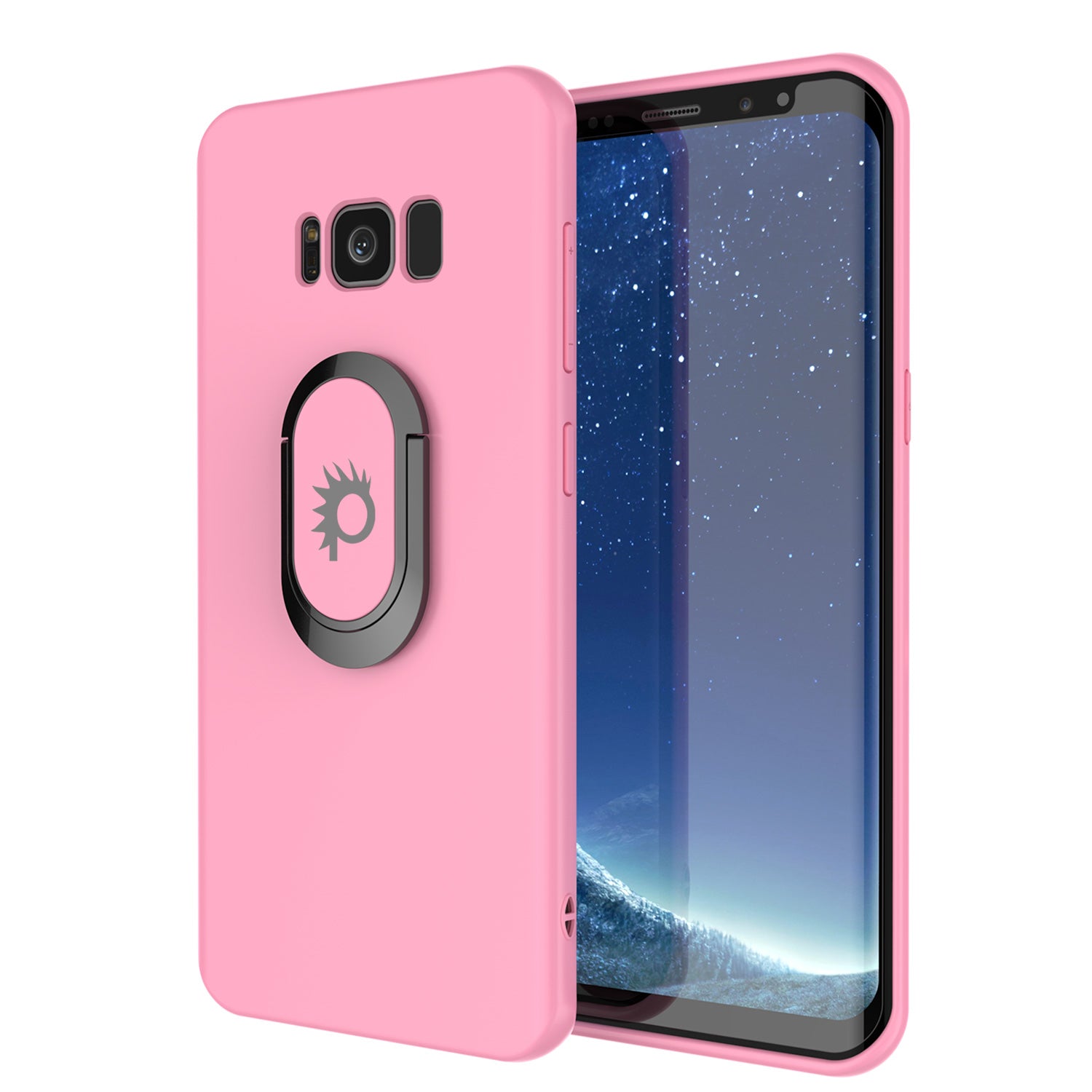 Galaxy S8 PLUS, Punkcase Magnetix Protective TPU Cover W/ Kickstand, Screen Protector [Pink]