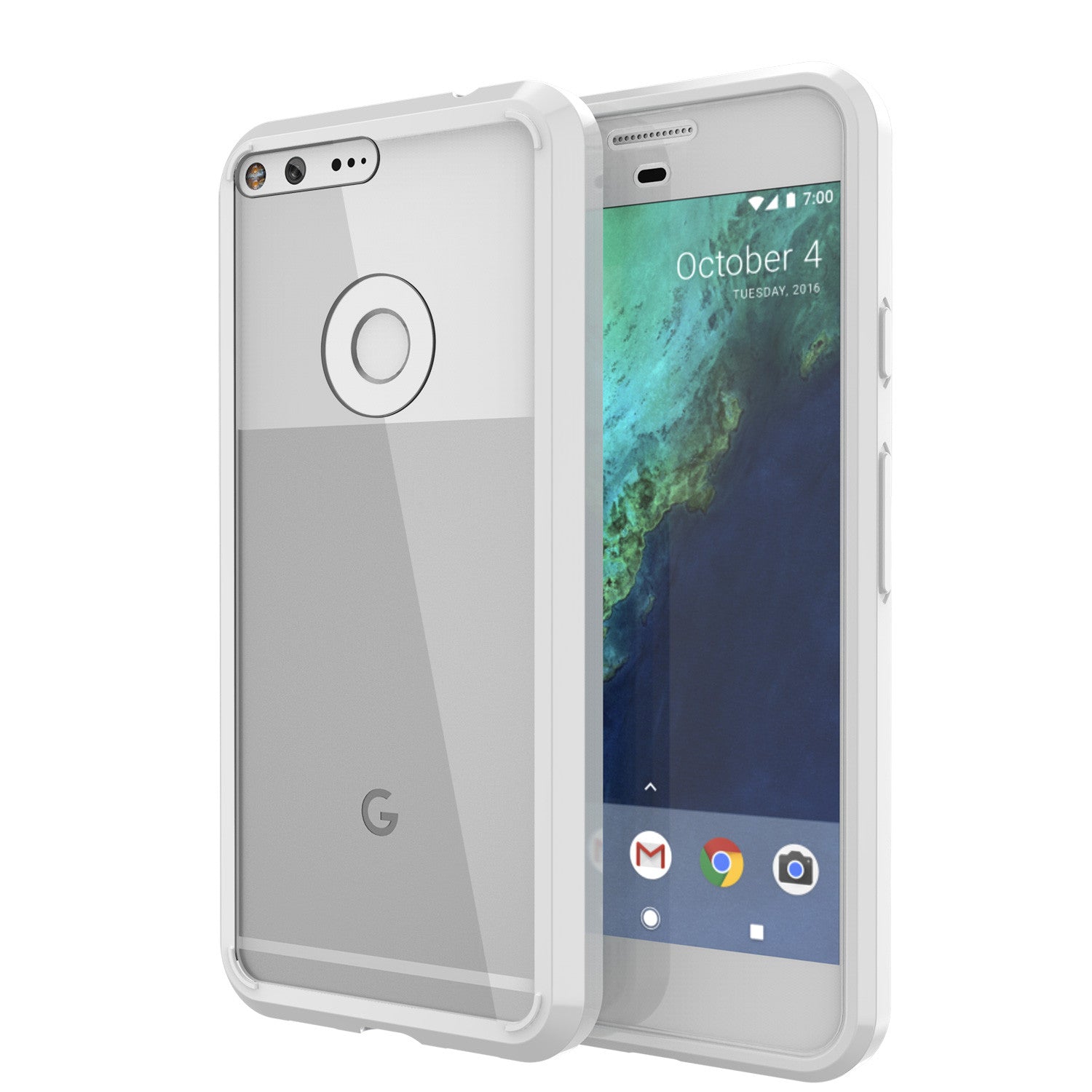Google Pixel Case Punkcase® LUCID 2.0 White Series w/ PUNK SHIELD Glass Screen Protector | Ultra Fit