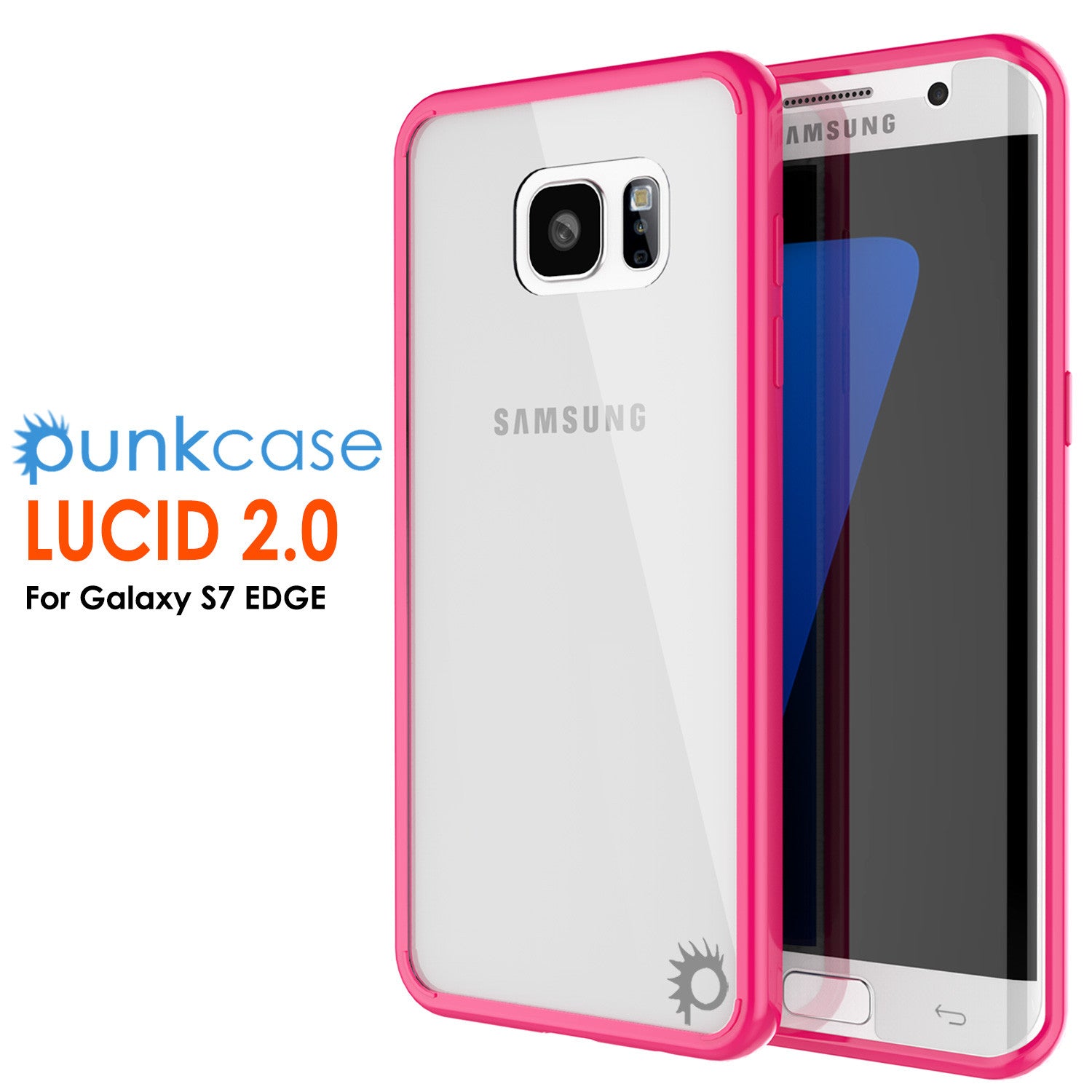S7 Edge Case Punkcase® LUCID 2.0 Pink Series w/ PUNK SHIELD Screen Protector | Ultra Fit