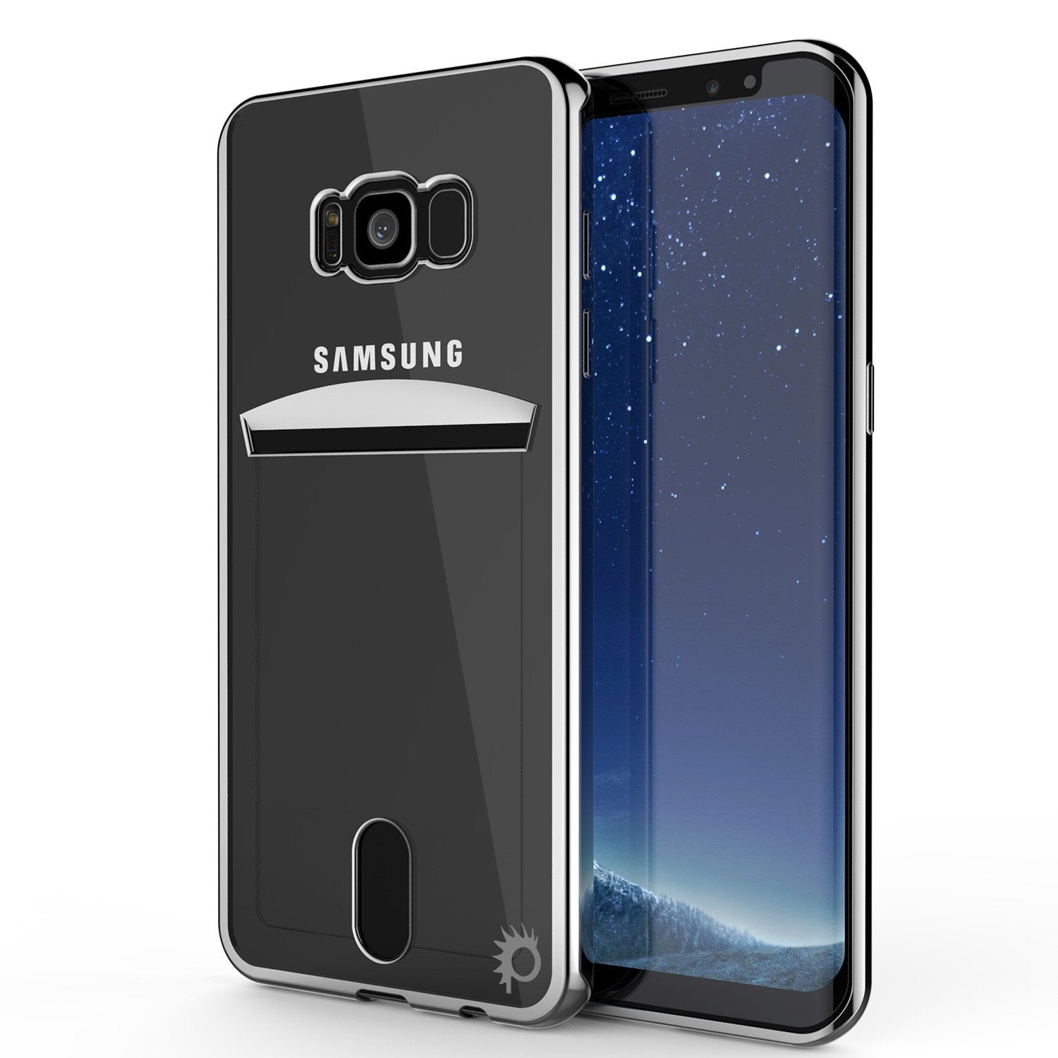 Galaxy S9 Plus Case, PUNKCASE® LUCID Silver Series | Card Slot | SHIELD Screen Protector | Ultra fit