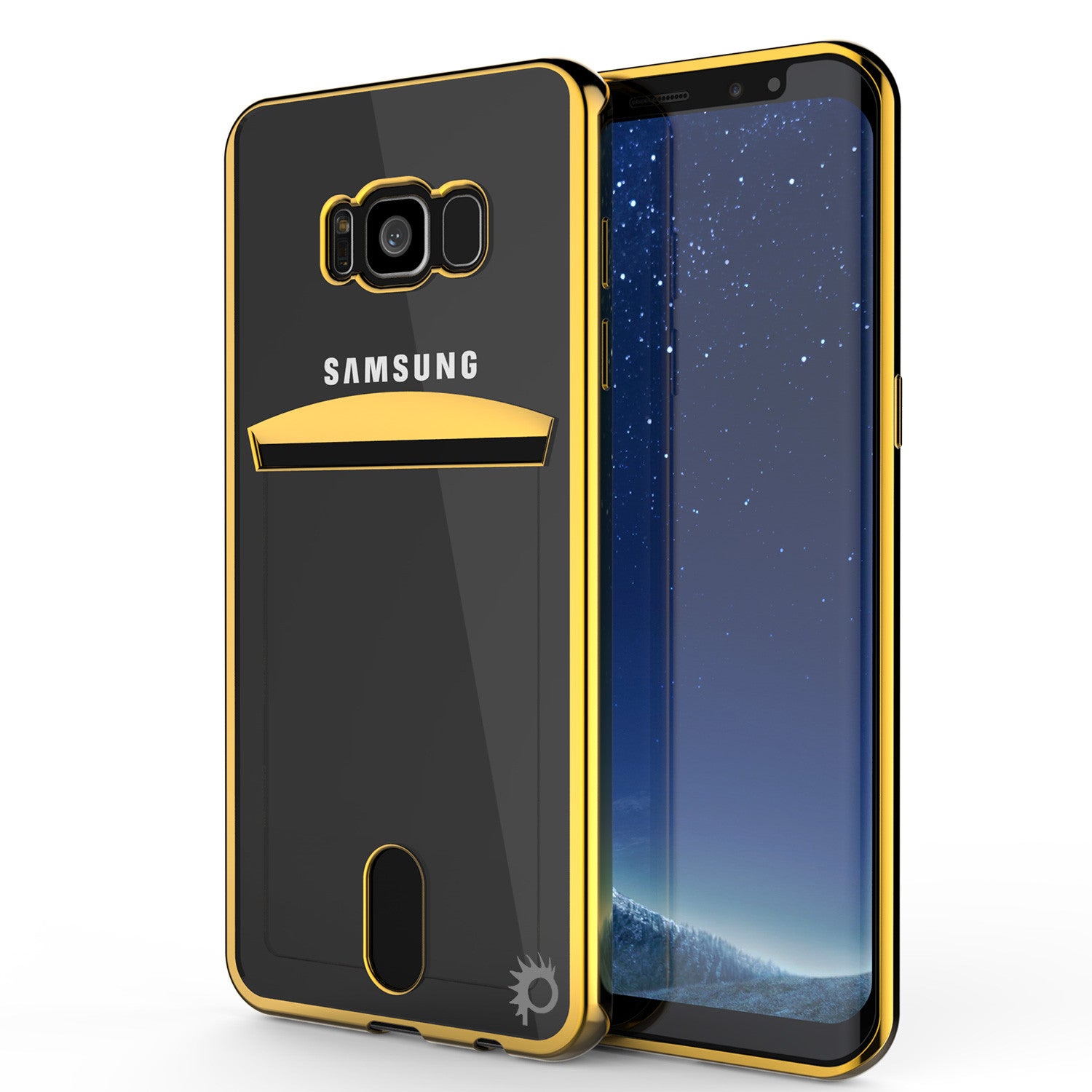 Galaxy S8 Case, PUNKCASE® LUCID Gold Series | Card Slot | SHIELD Screen Protector | Ultra fit