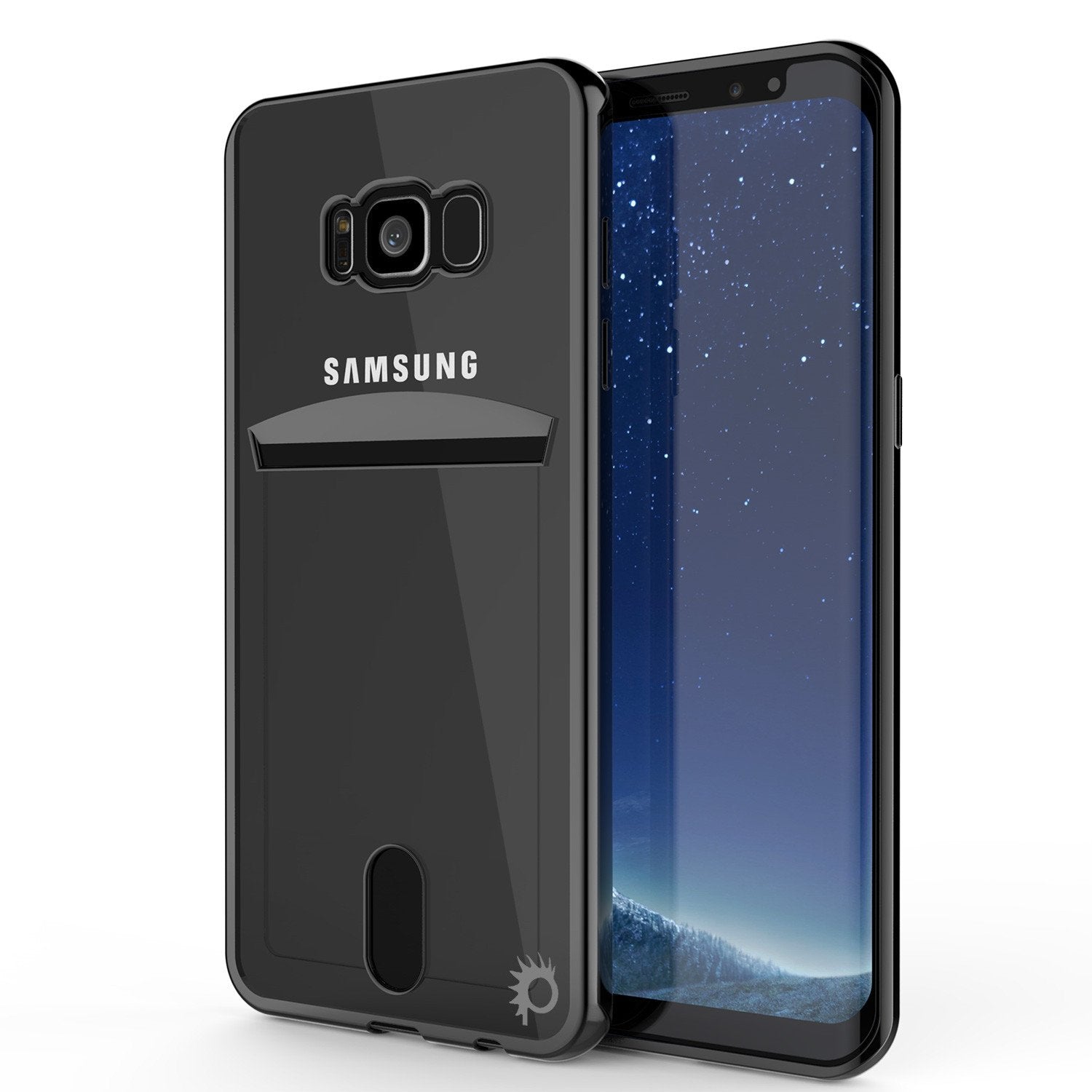 Galaxy S9 Plus Case, PUNKCASE® LUCID Black Series | Card Slot | SHIELD Screen Protector | Ultra fit