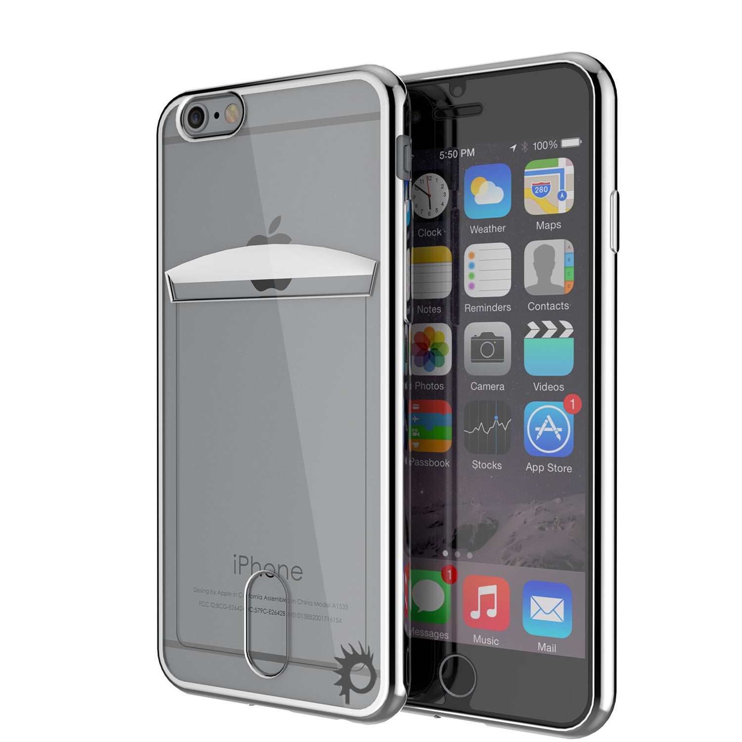 iPhone 6s/6 Case, PUNKCASE® LUCID Silver Series | Card Slot | SHIELD Screen Protector | Ultra fit