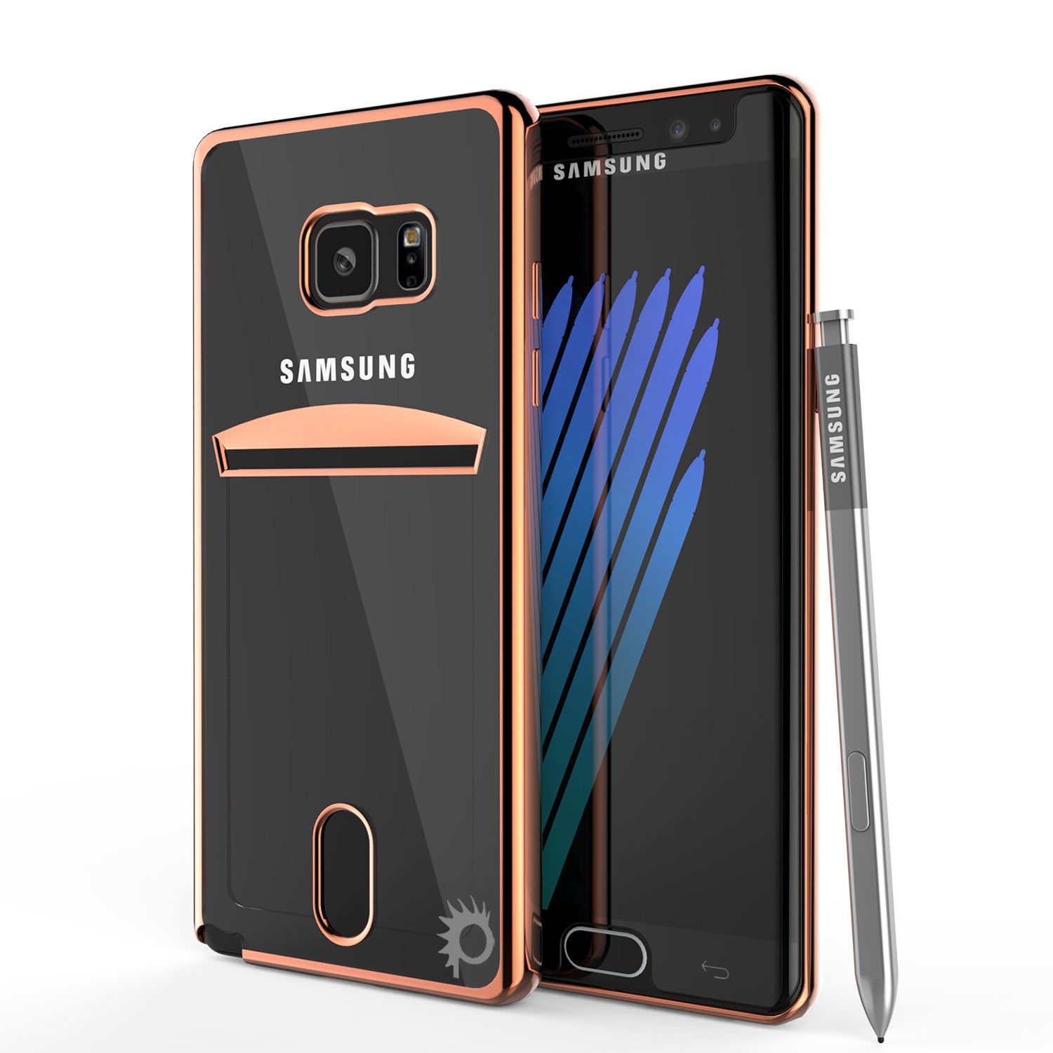 Galaxy Note 7 Case, PUNKCASE® LUCID Rose Gold Series | Card Slot | SHIELD Screen Protector