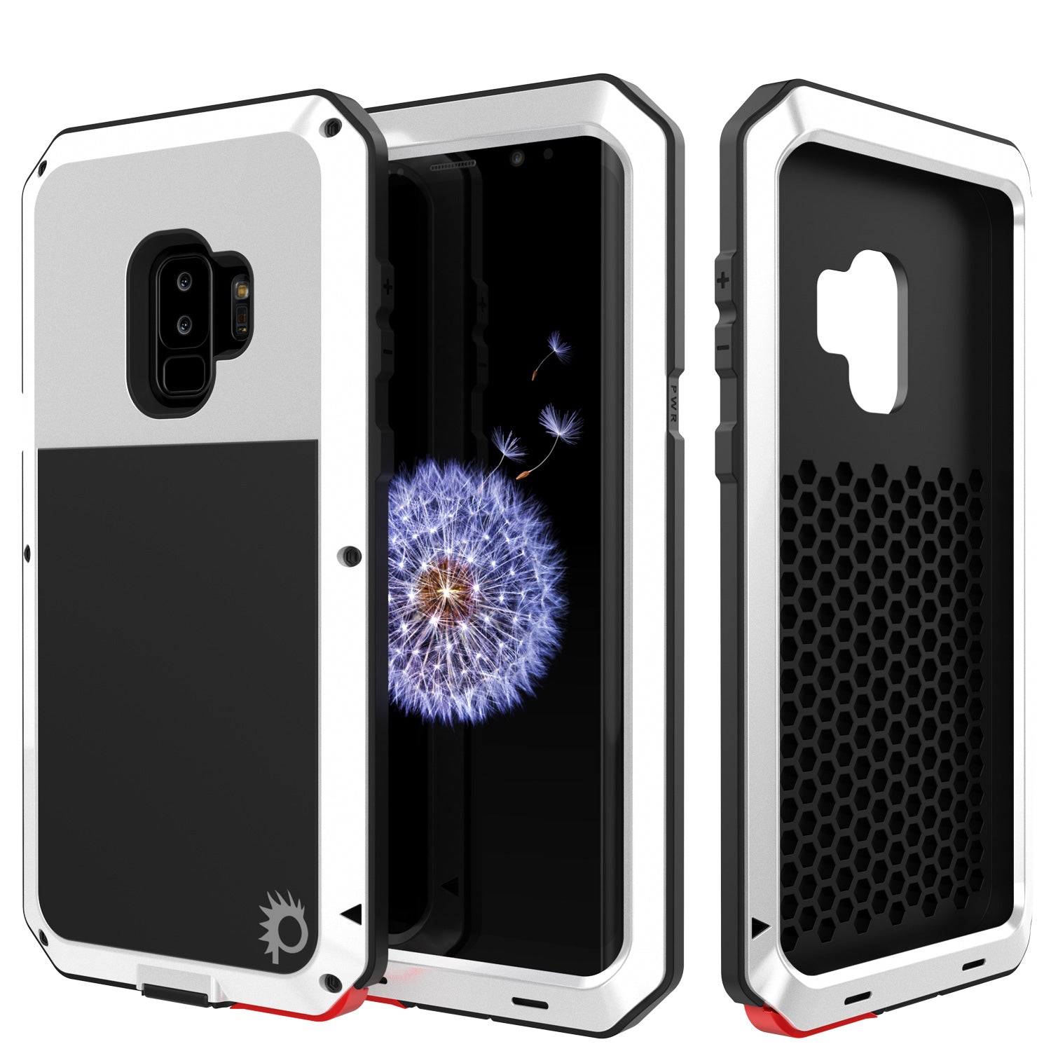 Galaxy S9 Plus Metal Case, Heavy Duty Military Grade Rugged Armor Cover [White]