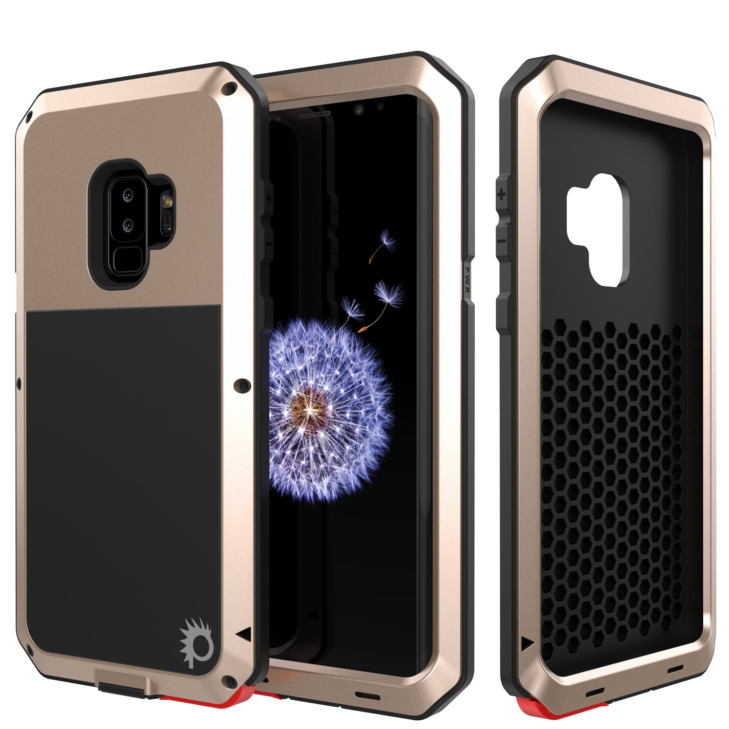Galaxy S9 Plus Metal Case, Heavy Duty Military Grade Rugged Armor Cover [Gold]