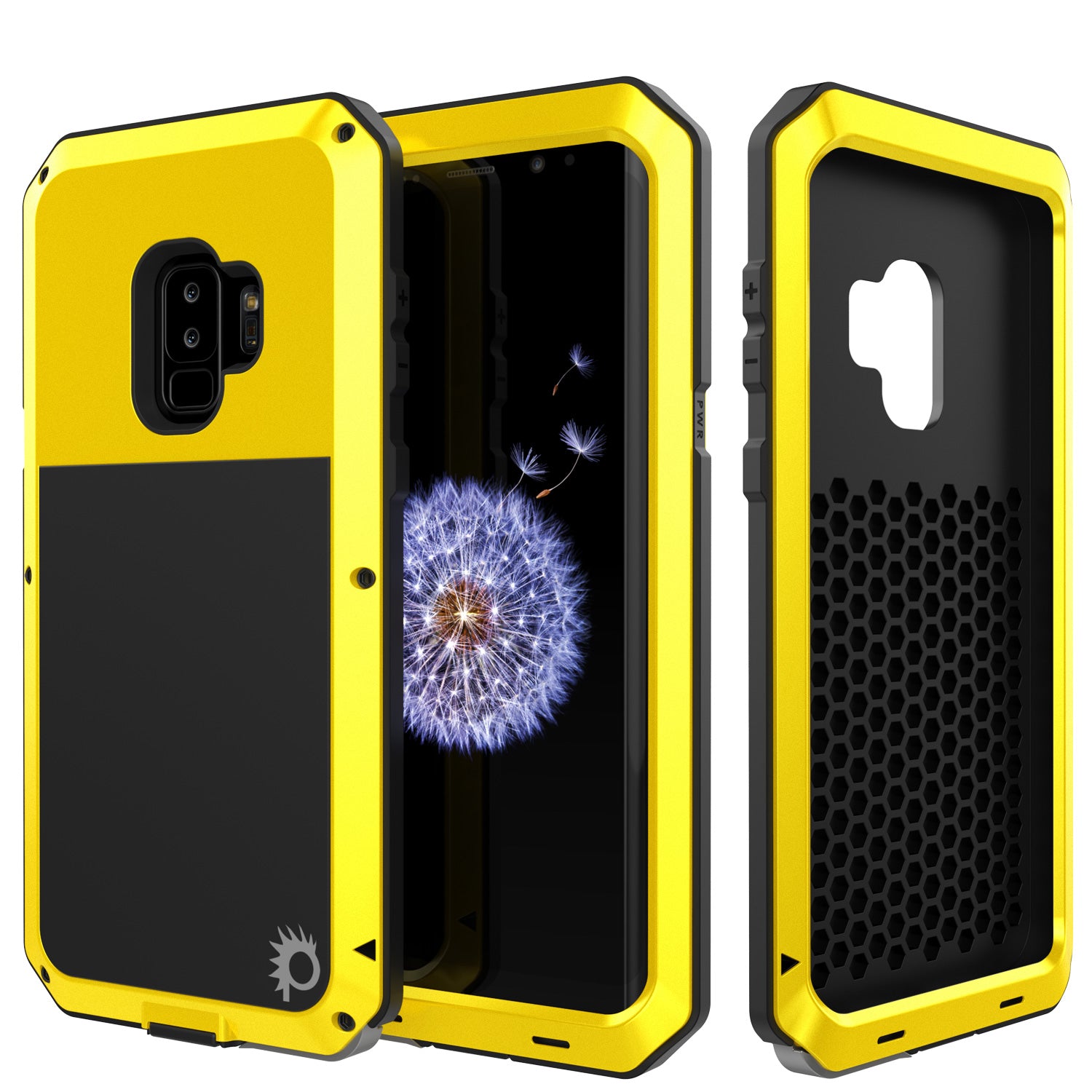 Galaxy S9 Plus Metal Case, Heavy Duty Military Grade Rugged Armor Cover [Neon]