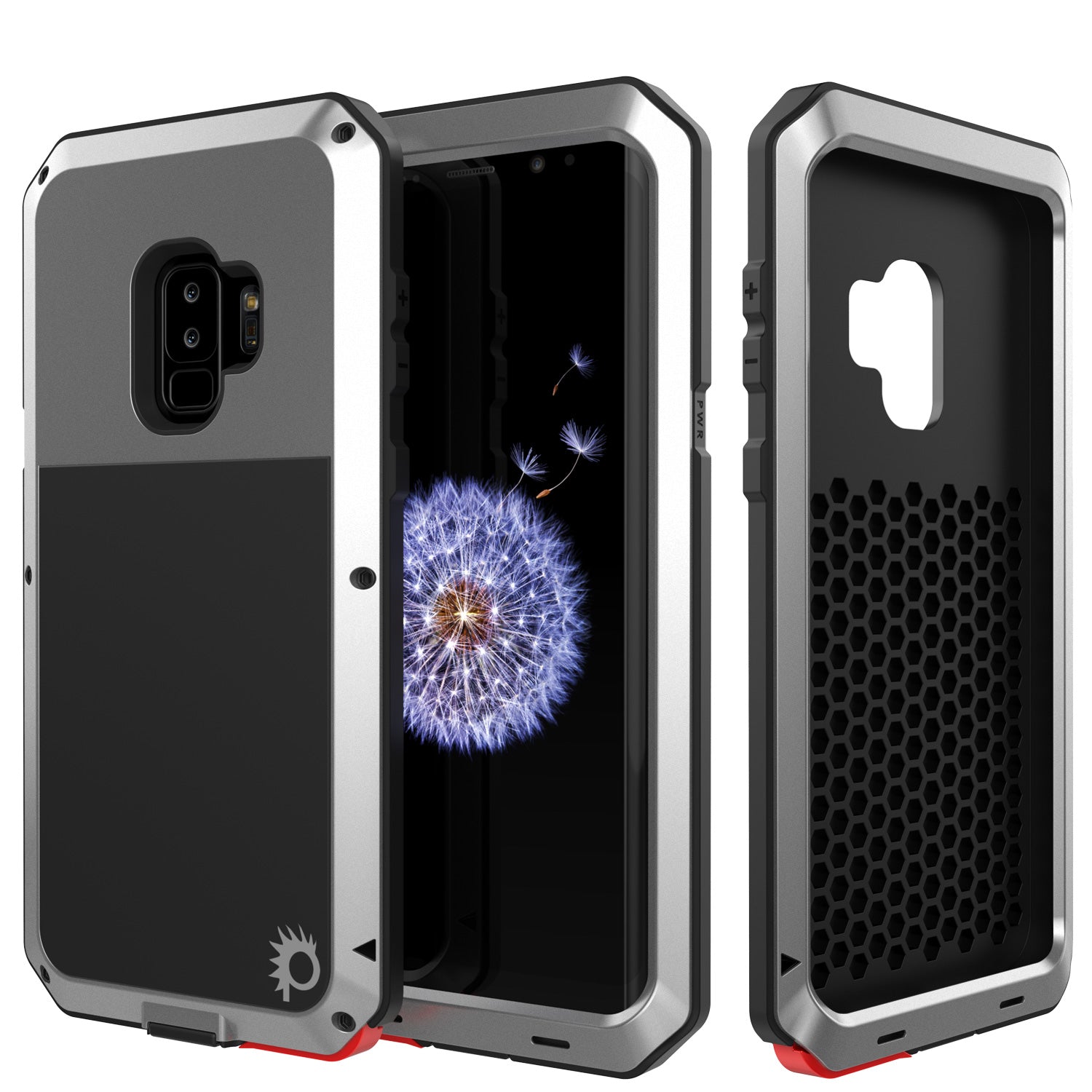 Galaxy S9 Plus Metal Case, Heavy Duty Military Grade Rugged Armor Cover [Silver]