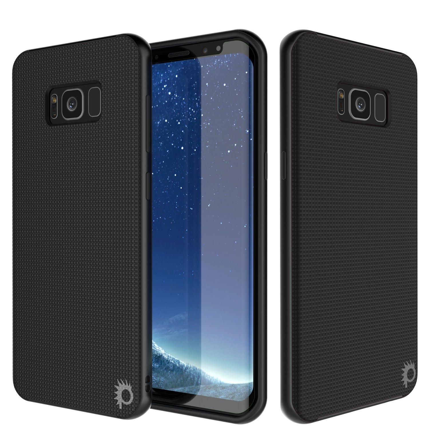 Galaxy S8 Plus Case, PunkCase Stealth Black Series Hybrid 3-Piece Shockproof Dual Layer Cover
