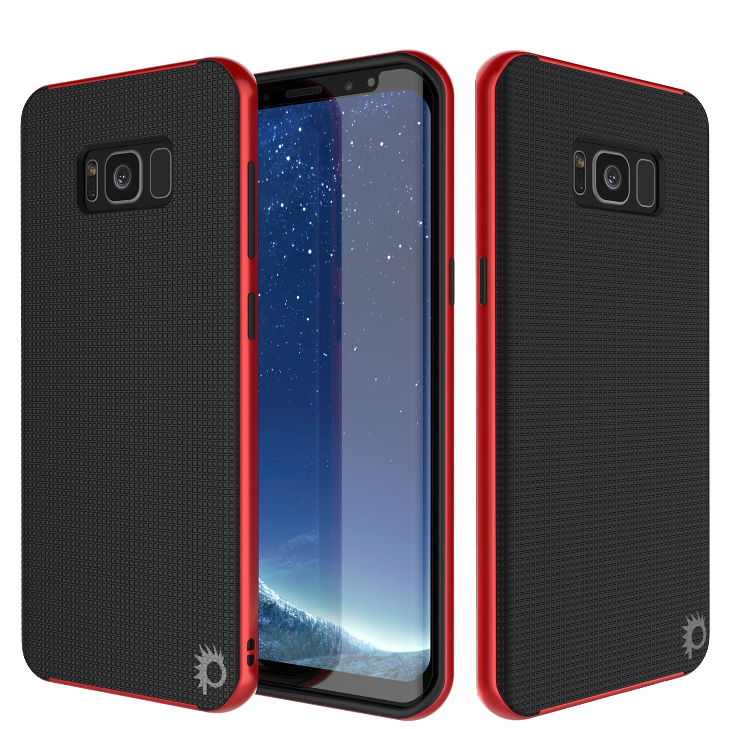 Galaxy S8 PLUS Case, PunkCase Stealth Red Series Hybrid 3-Piece Shockproof Dual Layer Cover