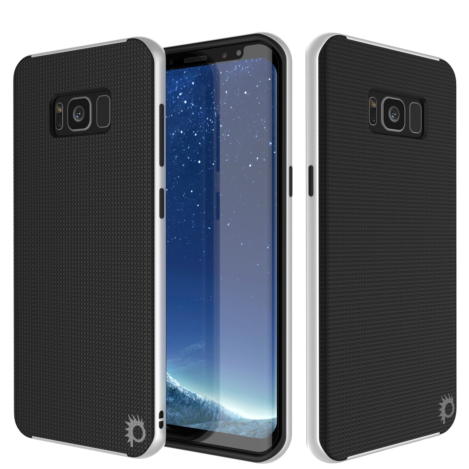 Galaxy S8 Case, PunkCase Stealth White Series Hybrid 3-Piece Shockproof Dual Layer Cover