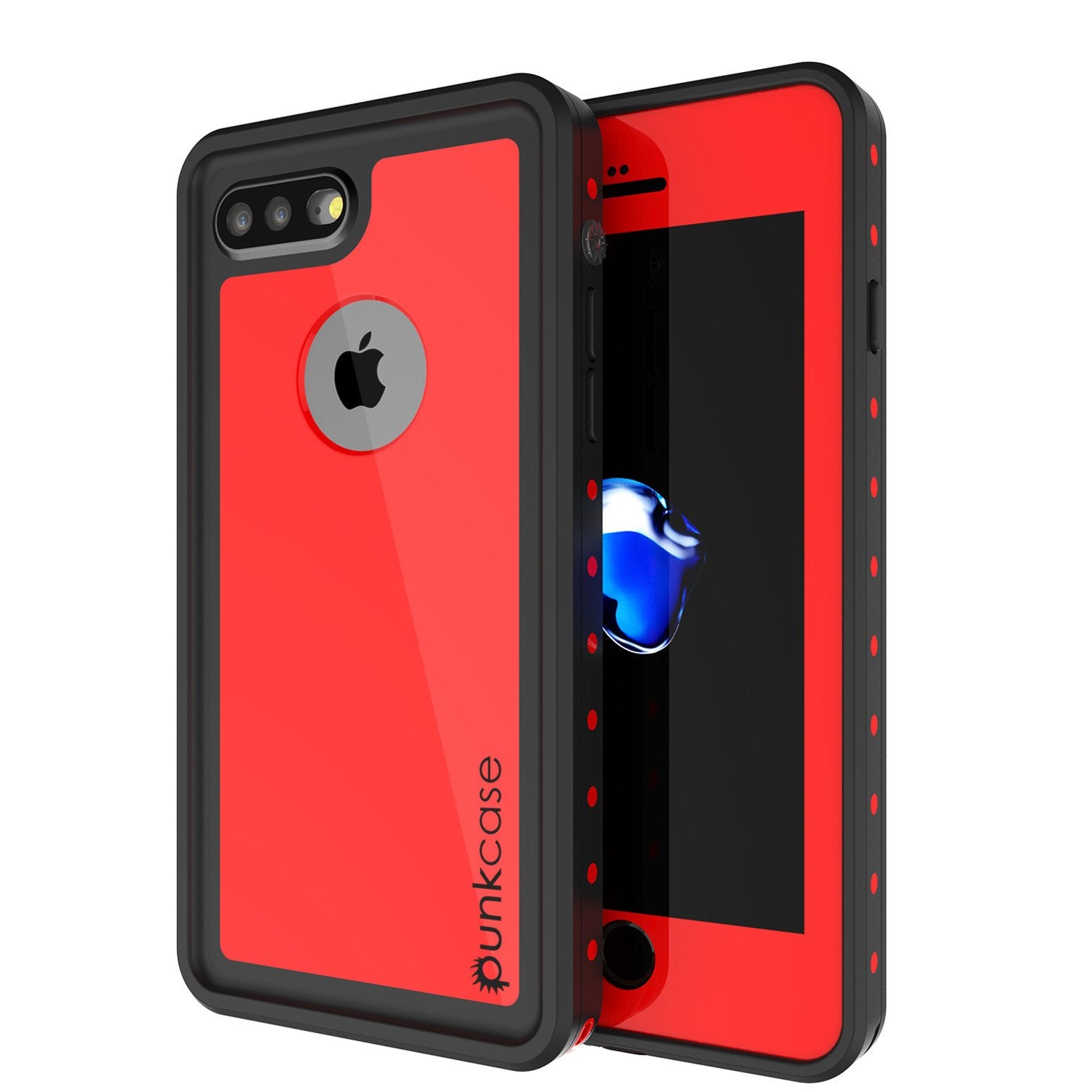 punkcase | 8 – Waterproof iPhone - iPhone Punkcase Plus Case Red 8 Plus
