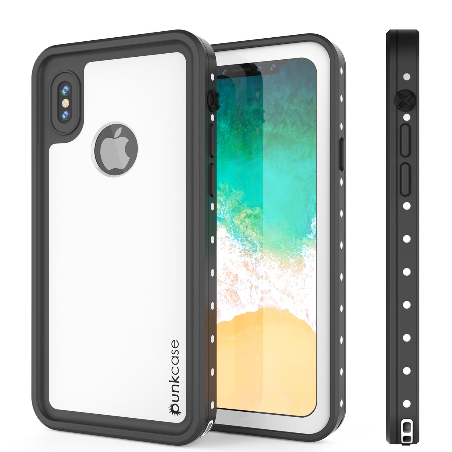 iPhone X Waterproof IP68 Case, Punkcase [White] [StudStar Series] [Slim Fit] [Dirtproof]
