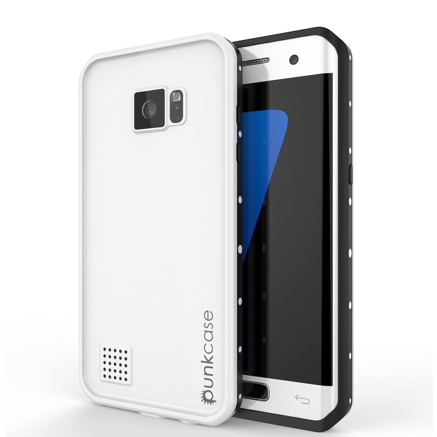 Galaxy S7 EDGE Waterproof Case, Punkcase StudStar White Thin 6.6ft Underwater IP68 Shock/Snow Proof