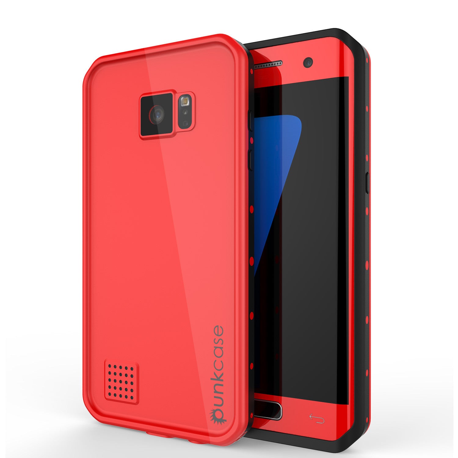 Galaxy S7 EDGE Waterproof Case PunkCase StudStar Red Thin 6.6ft Underwater IP68 Shock/Snow Proof