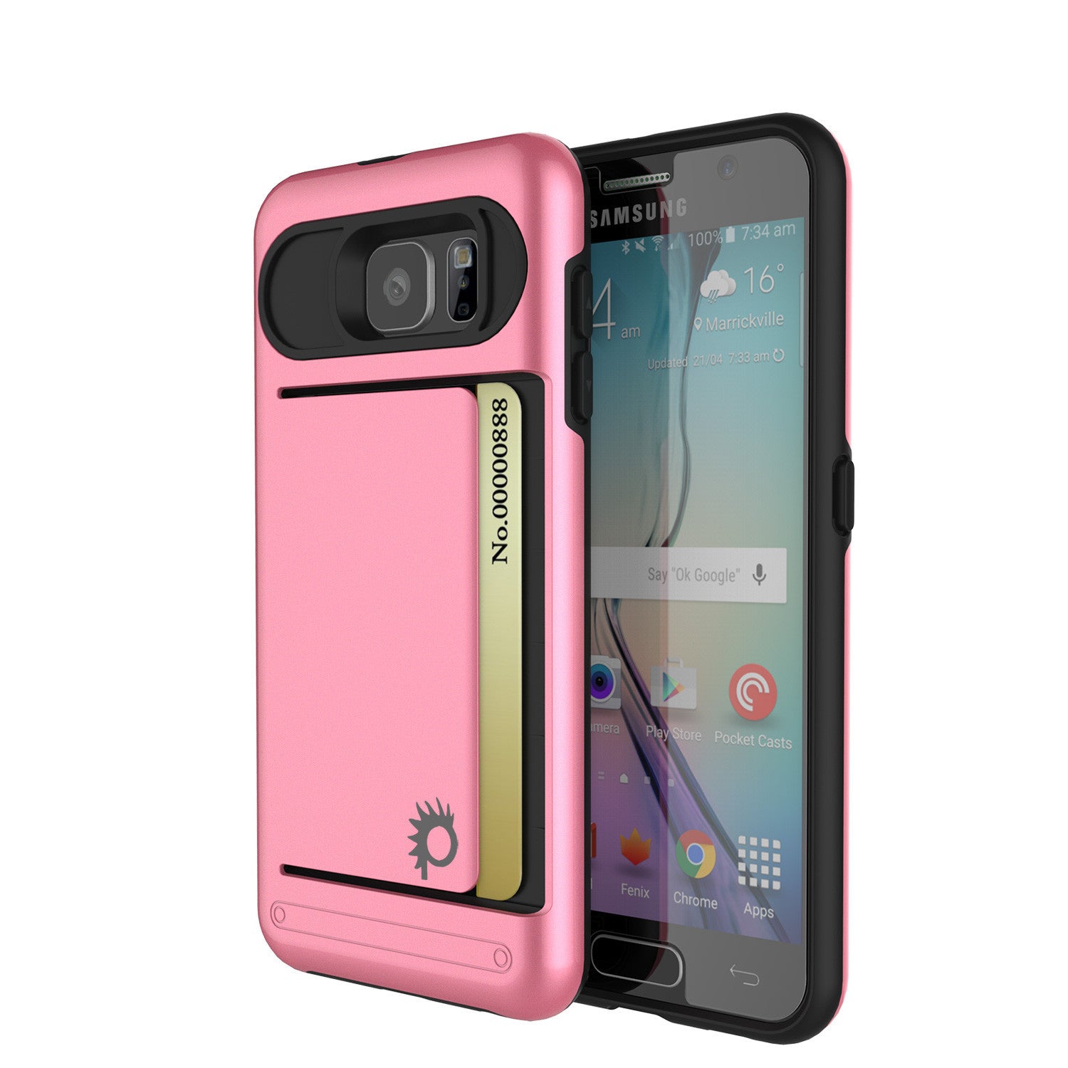 Galaxy S6 EDGE Plus Case PunkCase CLUTCH Pink Series Slim Armor Soft Cover Case w/ Screen Protector
