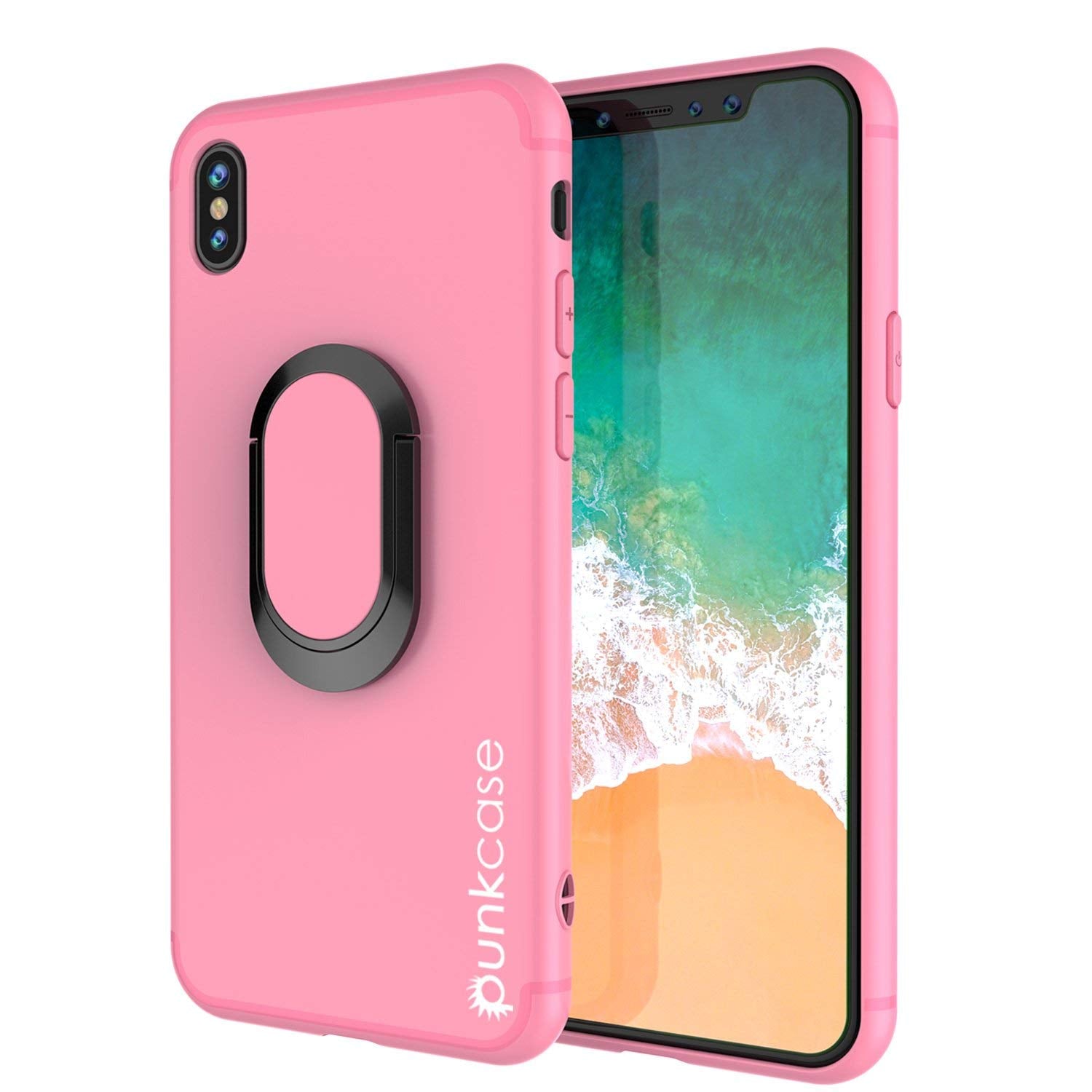 iPhone XR Case, Punkcase Magnetix Protective TPU Cover W/ Kickstand, Tempered Glass Screen Protector [Pink]