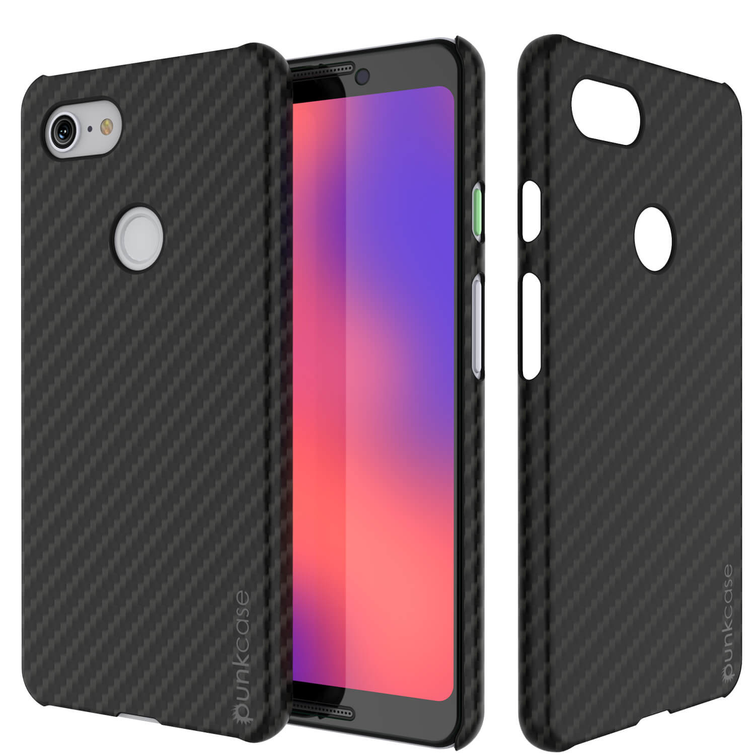 Google pixel 3 CarbonShield Heavy Duty & Ultra Thin 2  Leather Cover