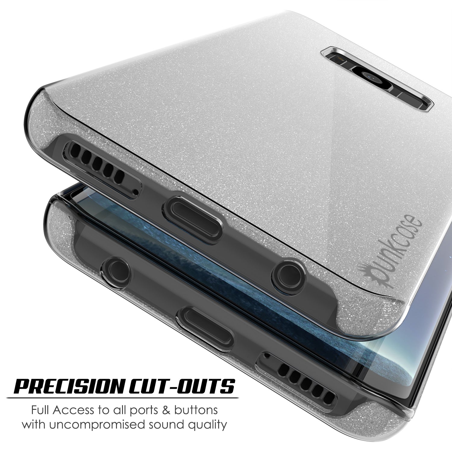 Galaxy S8 Plus Case, Punkcase Galactic 2.0 Series Ultra Slim Protective Armor TPU Cover [Silver]