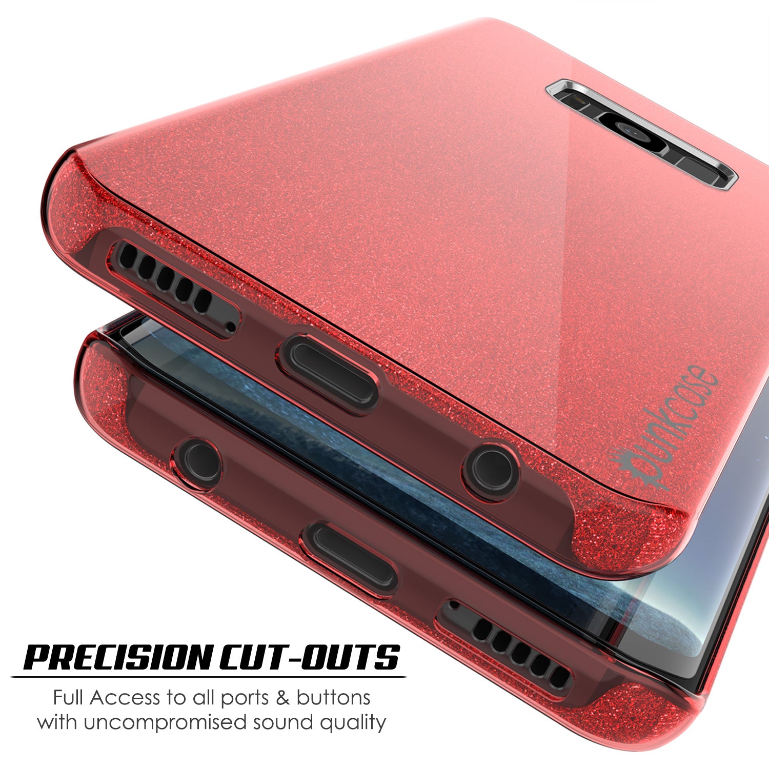 Galaxy S8 Plus Case, Punkcase Galactic 2.0 Series Ultra Slim Protective Armor TPU Cover [Red]