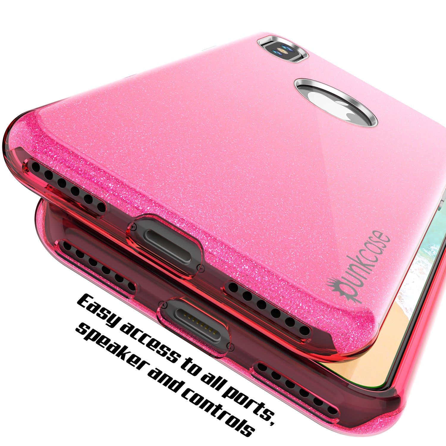 iPhone X Case, Punkcase Galactic 2.0 Series Ultra Slim w/ Tempered Glass Screen Protector | [Pink]