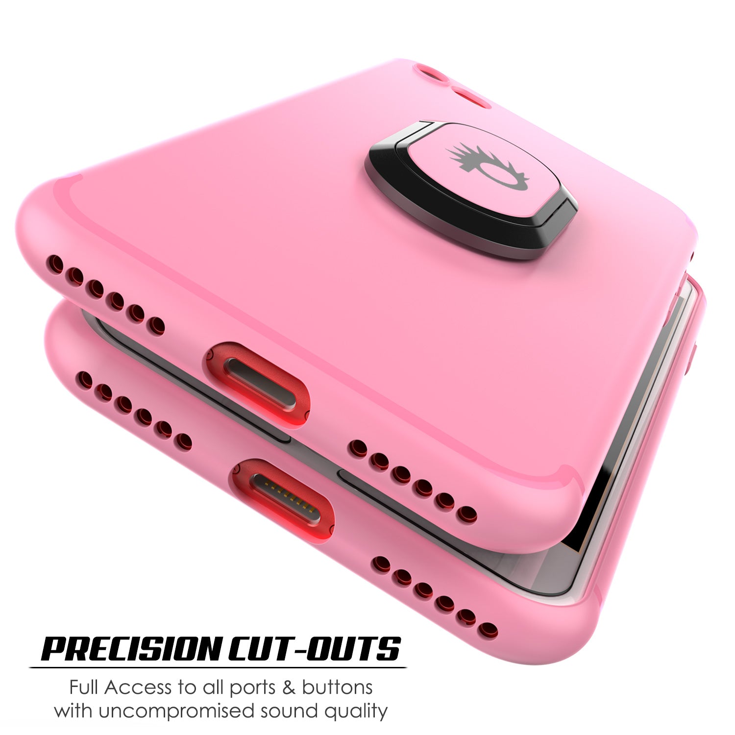 iPhone 8 Case, Punkcase Magnetix Protective TPU Cover W/ Kickstand, Tempered Glass Screen Protector [pink]