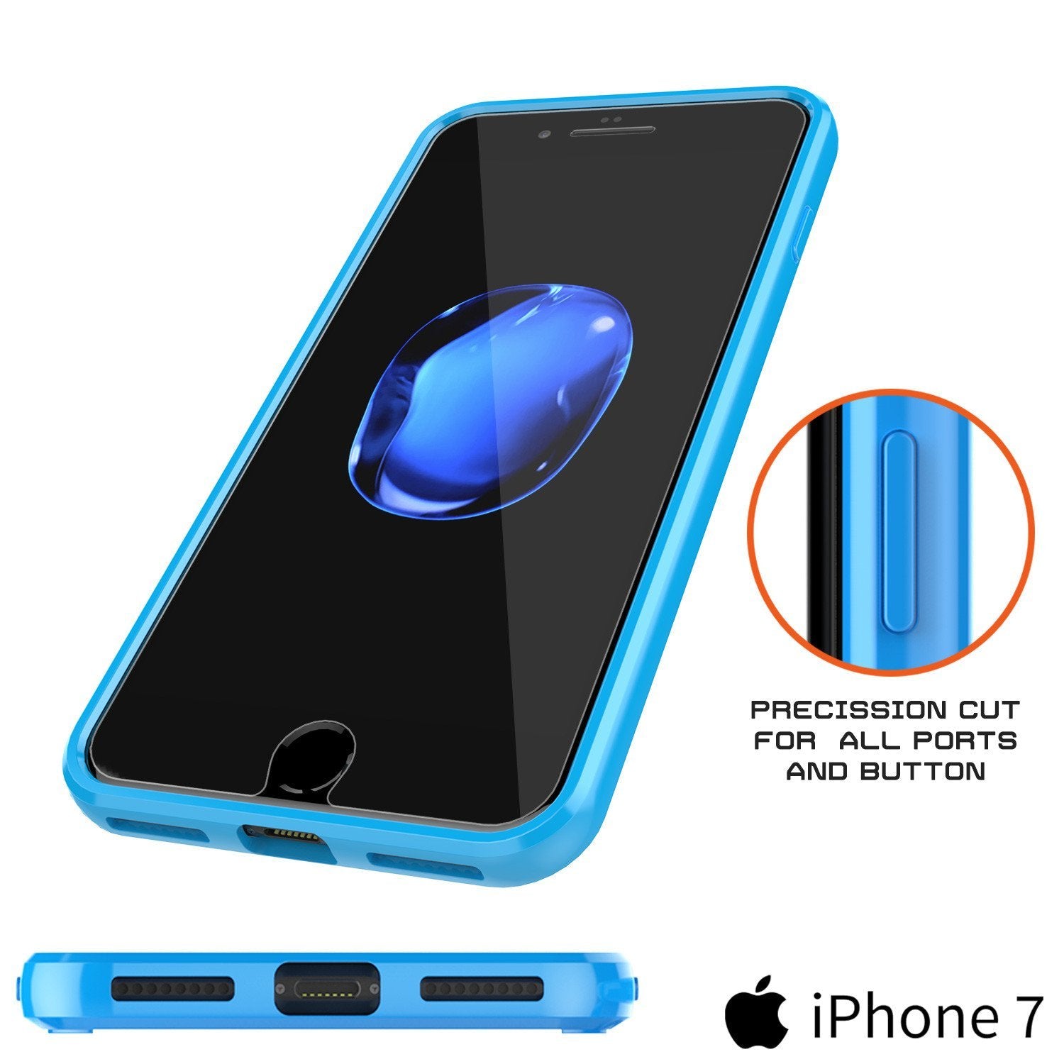 iPhone SE (4.7") Case Punkcase® LUCID 2.0 Light Blue Series w/ PUNK SHIELD Screen Protector | Ultra Fit