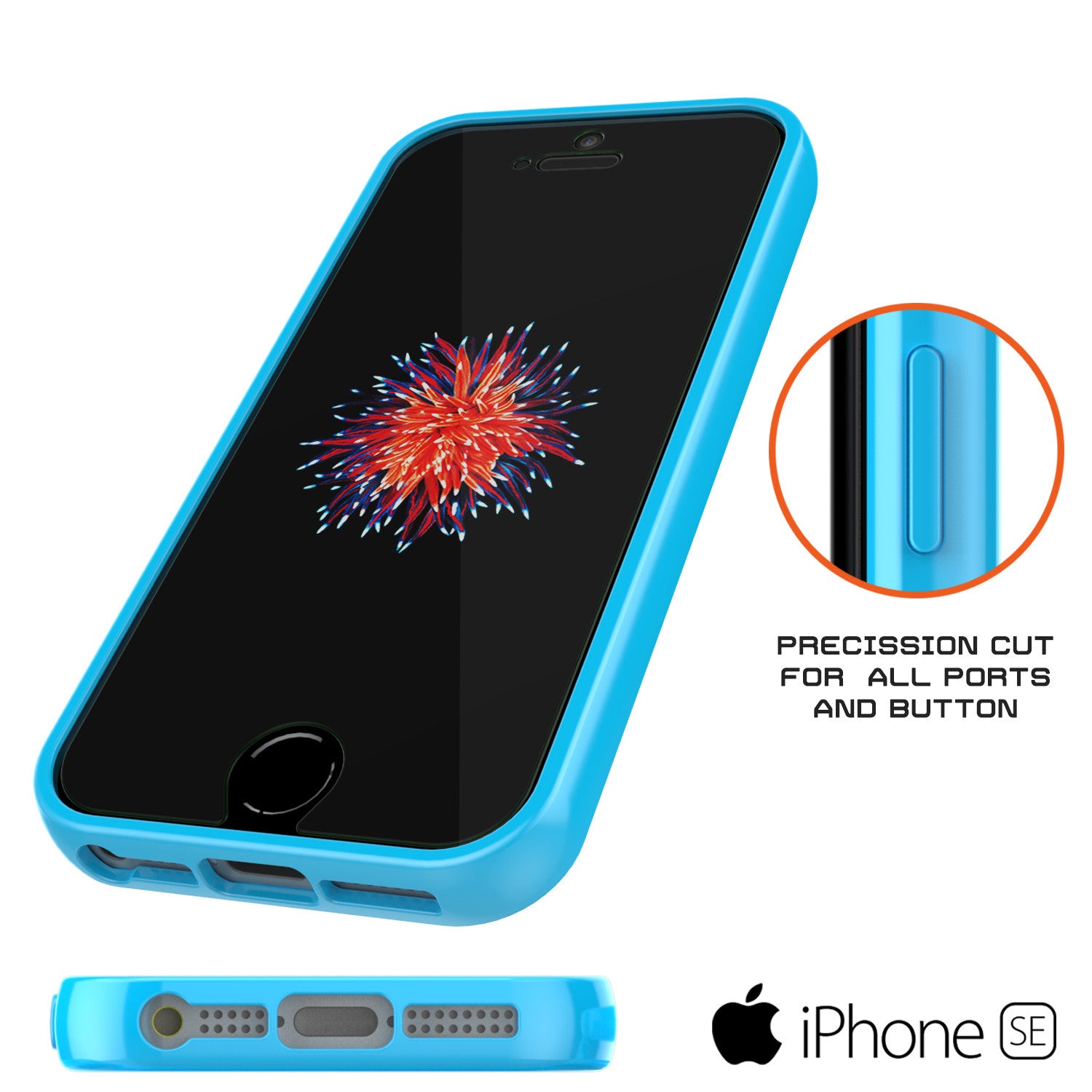 iPhone SE/5S/5 Case Punkcase® LUCID 2.0 Light Blue Series w/ PUNK SHIELD Screen Protector | Ultra Fit