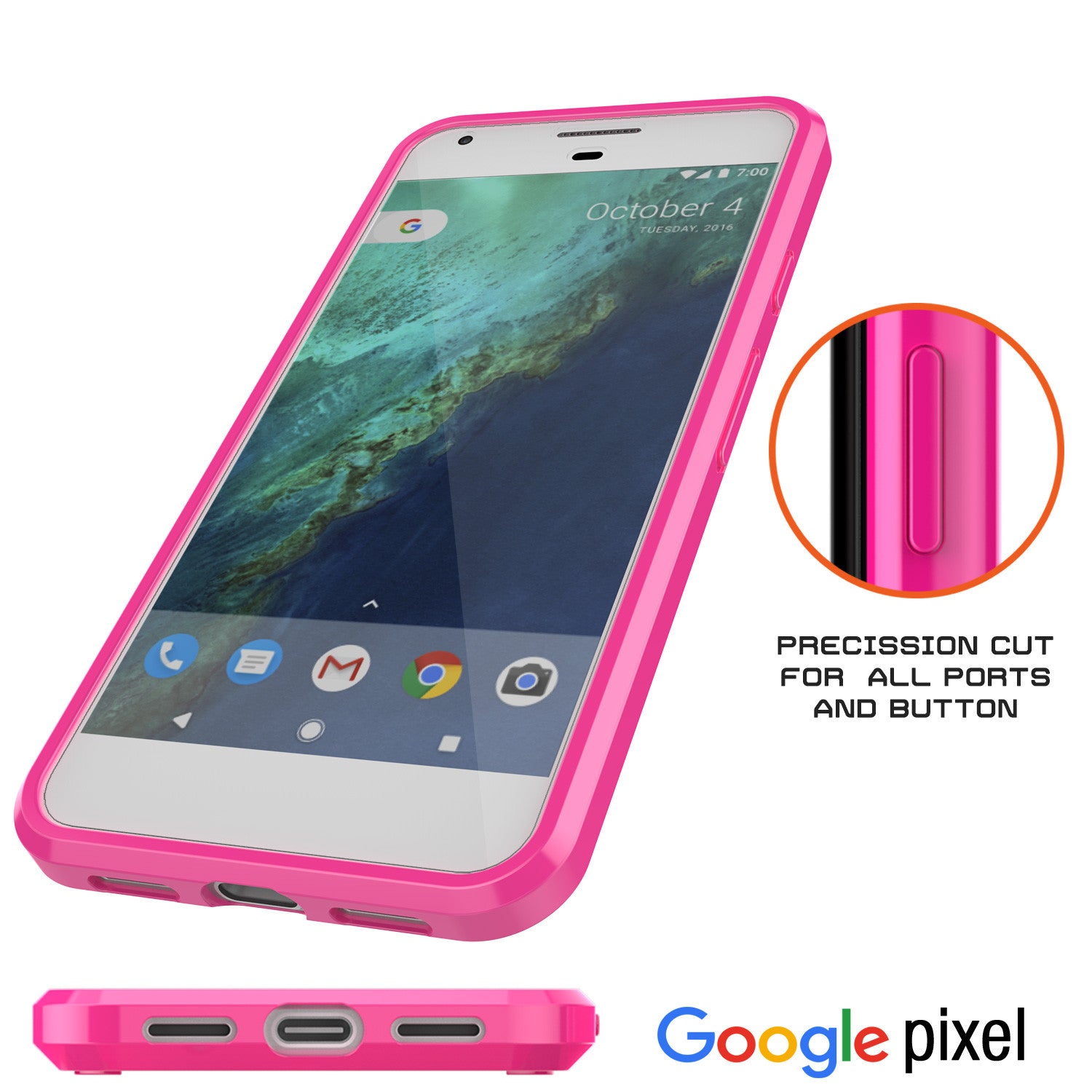 Google Pixel Case Punkcase® LUCID 2.0 Pink Series w/ PUNK SHIELD Glass Screen Protector | Ultra Fit