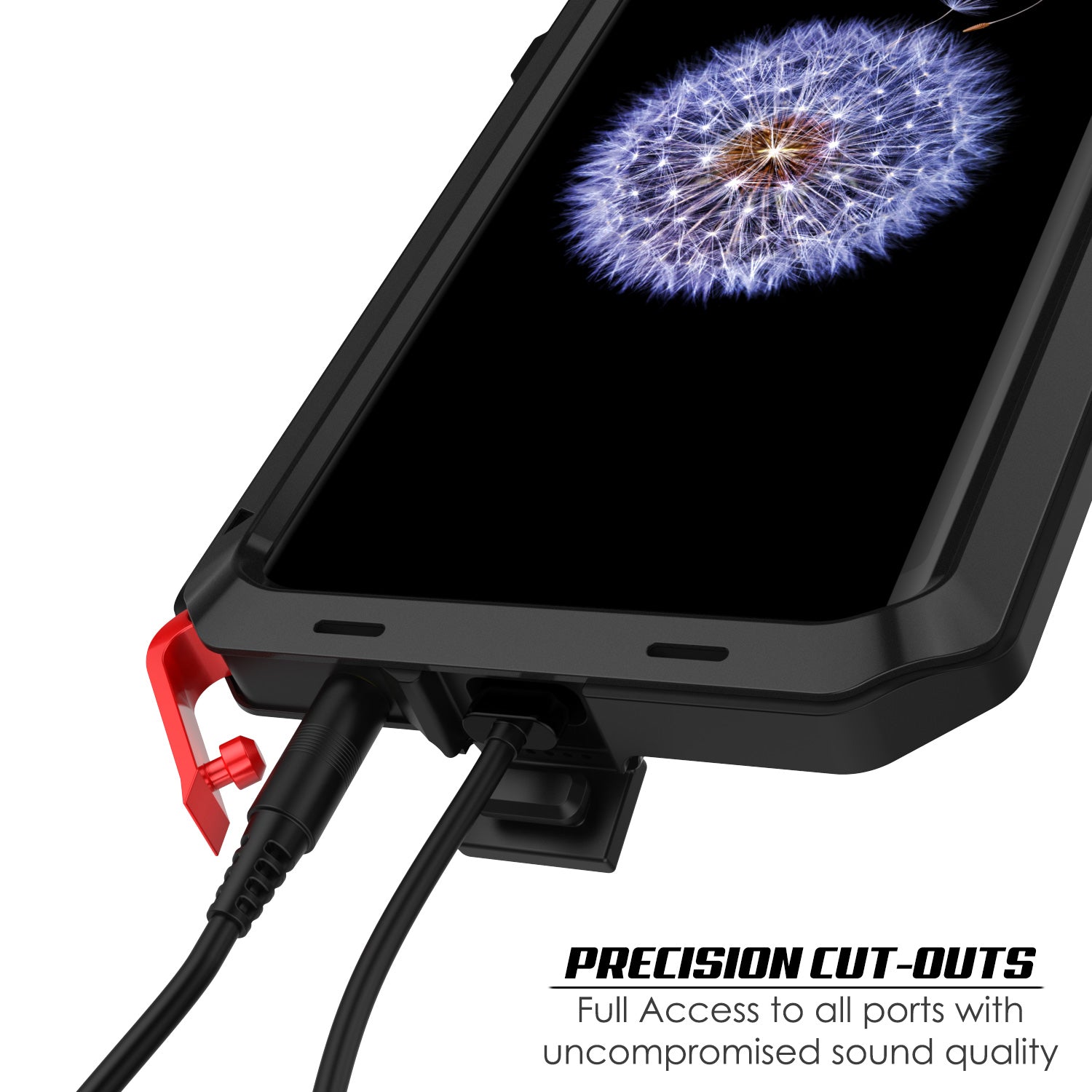 Galaxy S9 Plus Metal Case, Heavy Duty Military Grade Rugged Armor Cover [Black]