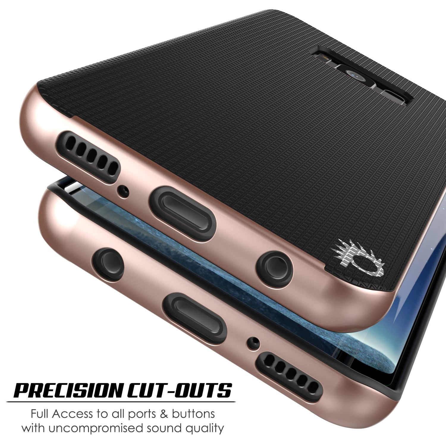 Galaxy S8 PLUS Case, PunkCase Stealth Rose Gold Series Hybrid 3-Piece Shockproof Dual Layer Cover