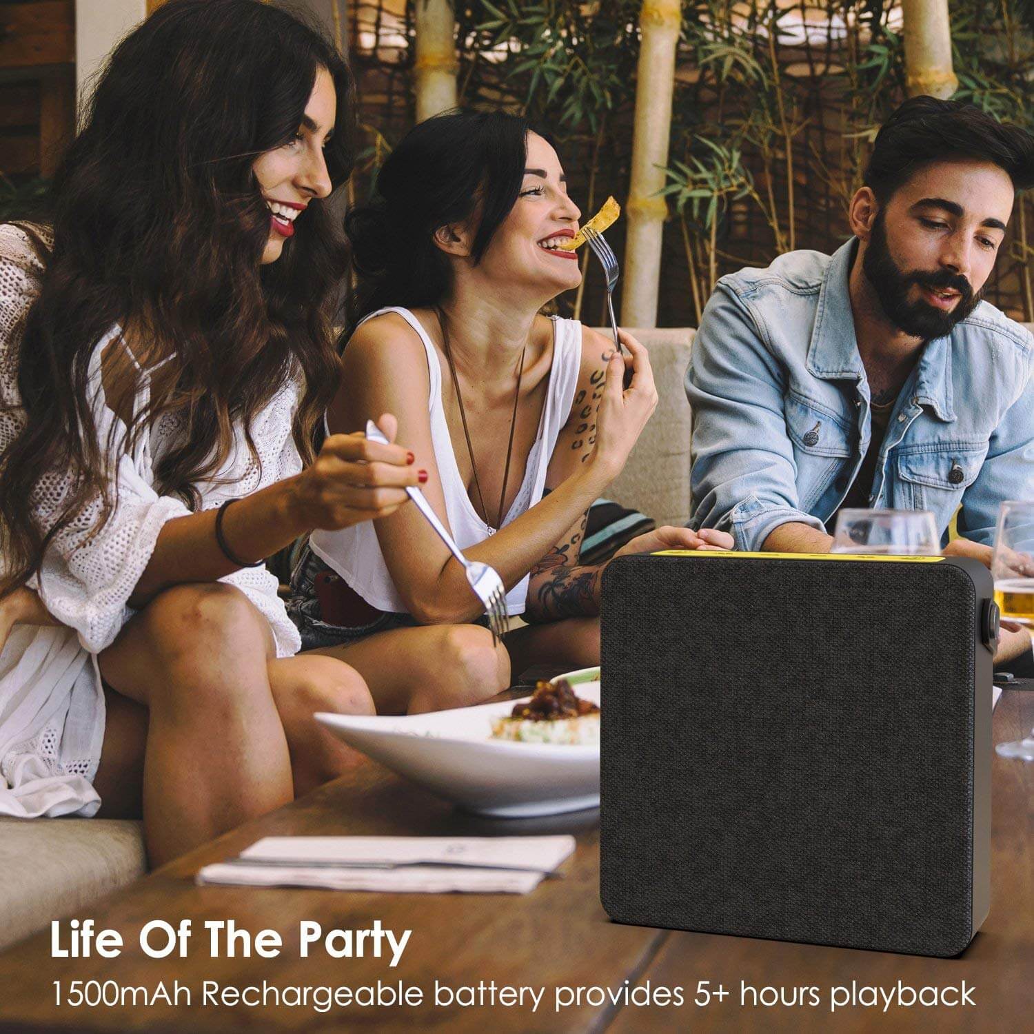 PUNKBOX Portable Wireless Bluetooth Speaker, Loud & Powerful for iPhone/Android [black]