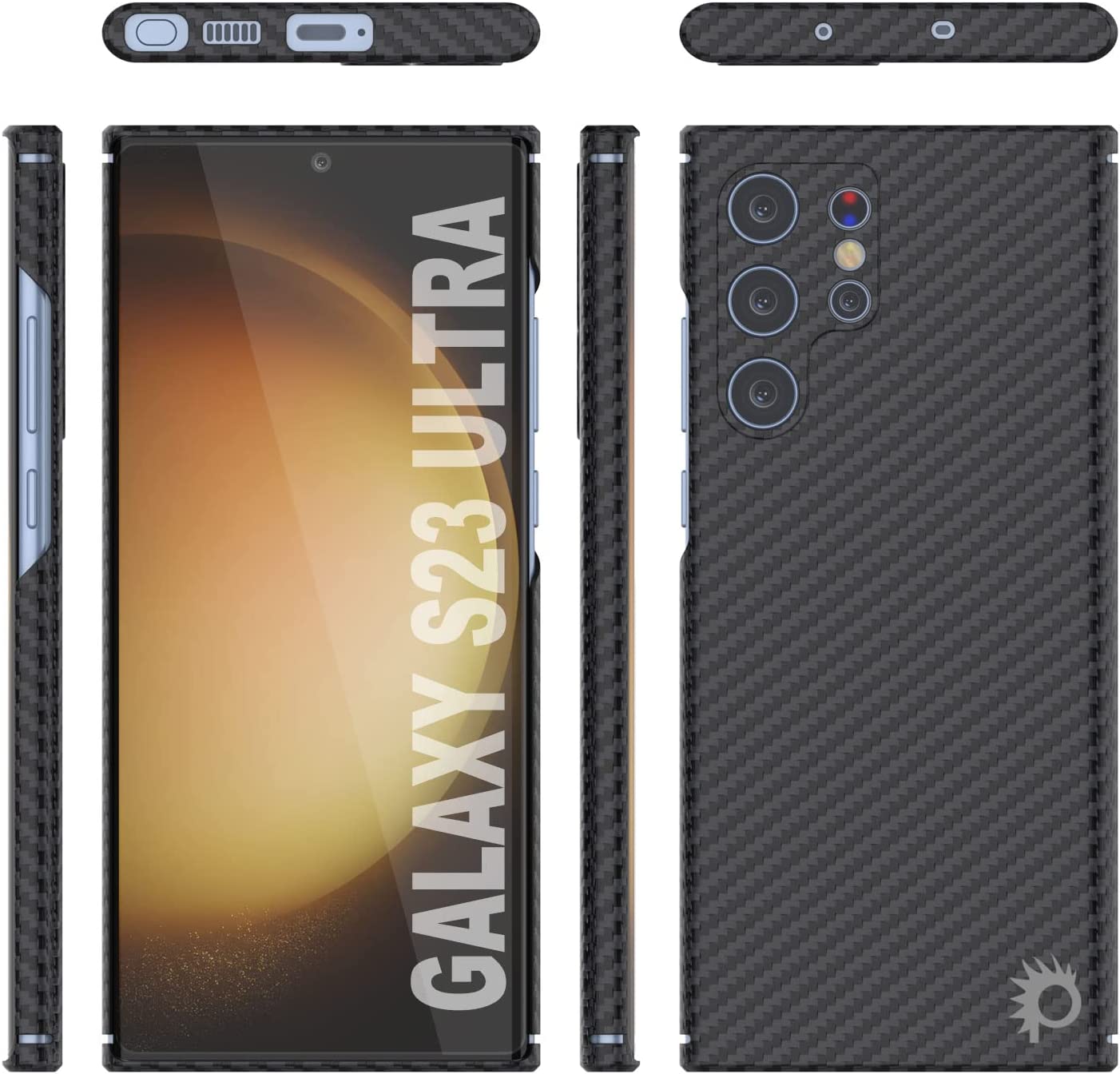 Punkcase S23 Ultra Carbon Fiber Case [AramidShield Series] Ultra Slim & Light Kevlar