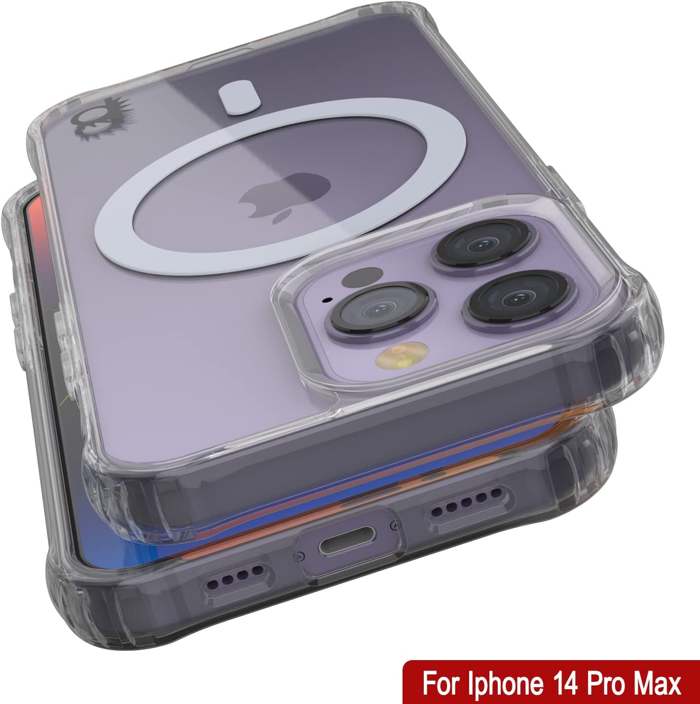 Punkcase iPhone 15 Pro Max Magnetic Wireless Charging Case [ClearMag Series]