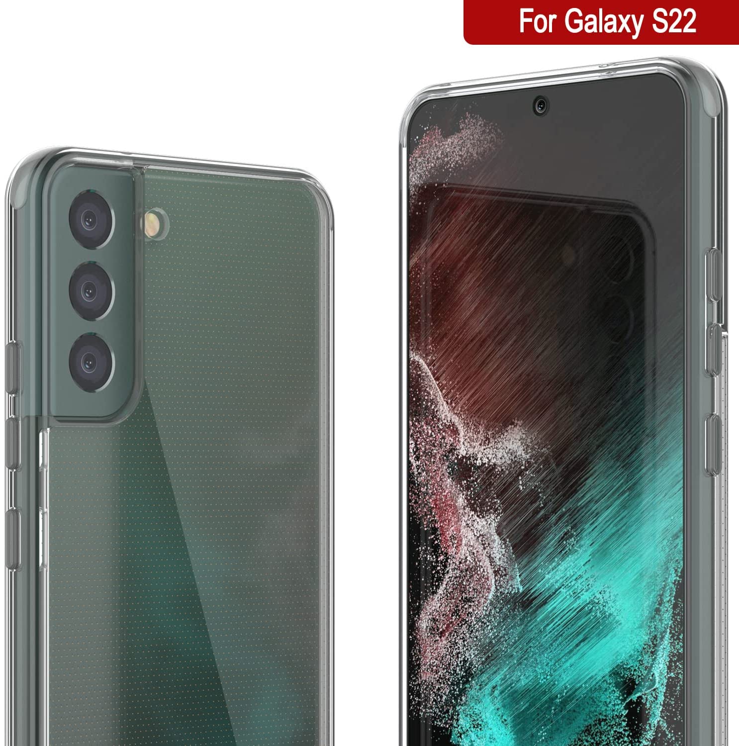 Punkcase for Galaxy S22 Case [Lucid 2.0 Series] [Slim Fit] [Clear Back]  W/PunkShield Screen Protector