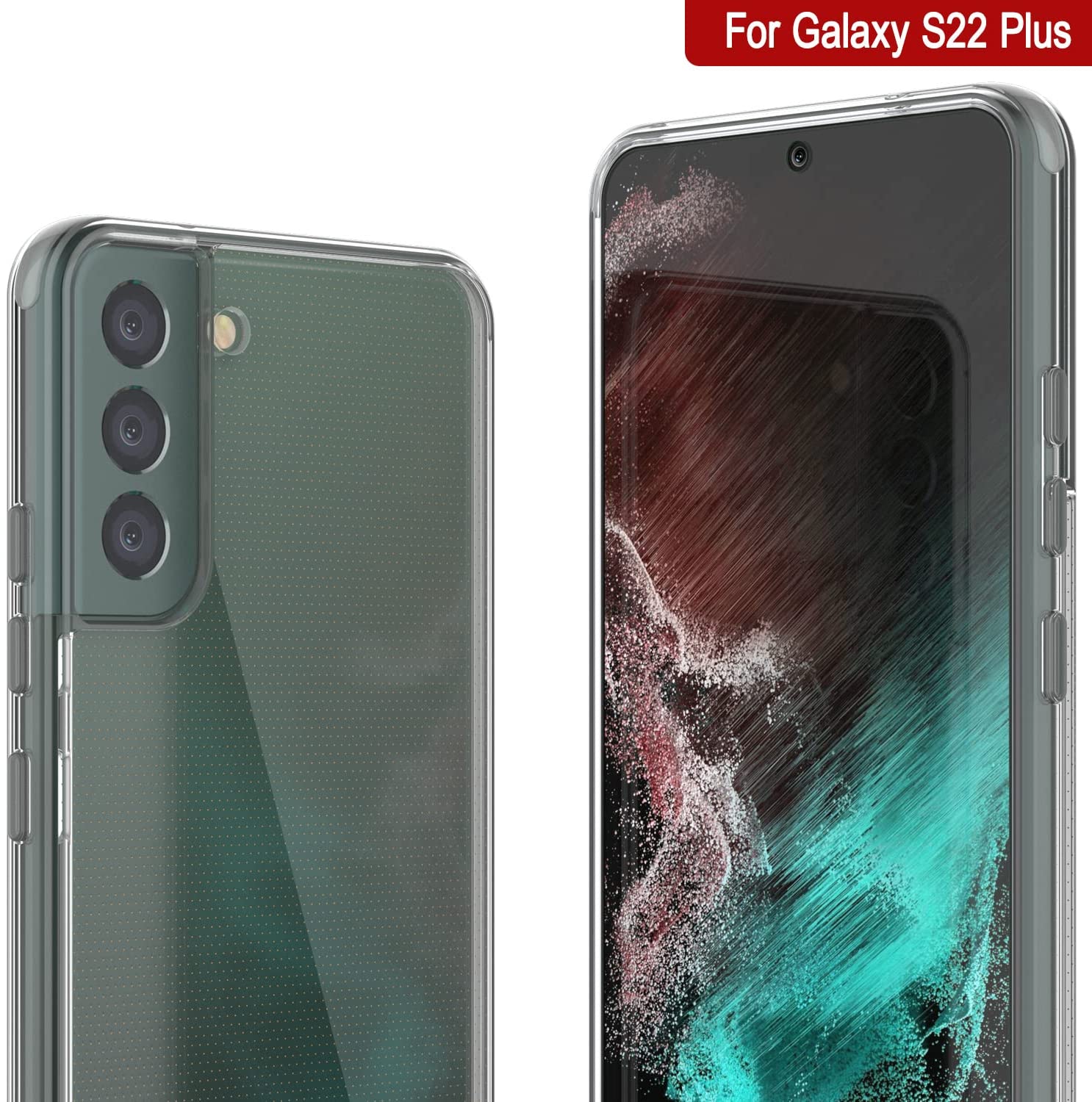 Punkcase for Galaxy S22+ Plus Case [Lucid 2.0 Series] [Slim Fit] [Clear Back]  W/PunkShield Screen Protector