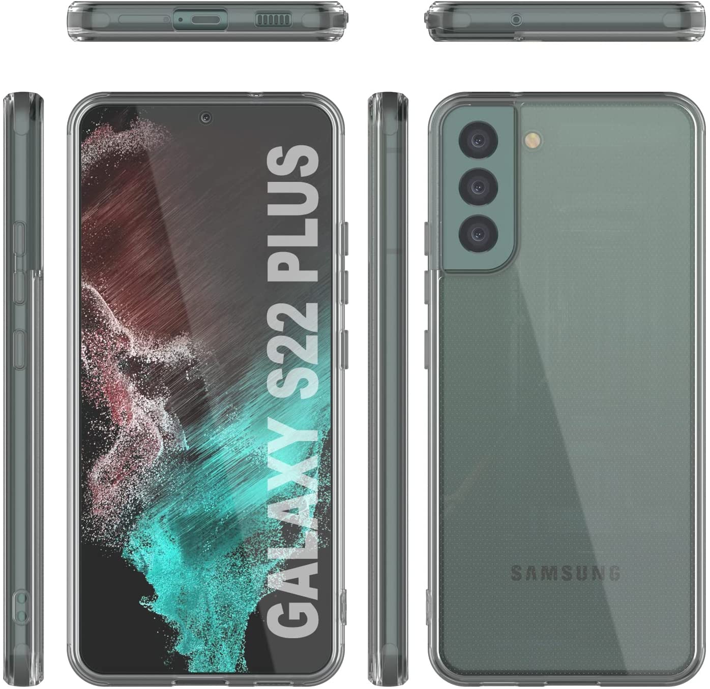 Punkcase for Galaxy S22+ Plus Case [Lucid 2.0 Series] [Slim Fit] [Clear Back]  W/PunkShield Screen Protector