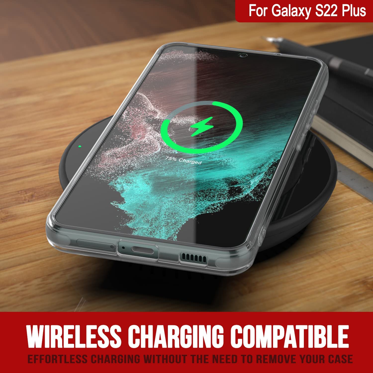 Punkcase for Galaxy S22+ Plus Case [Lucid 2.0 Series] [Slim Fit] [Clear Back]  W/PunkShield Screen Protector