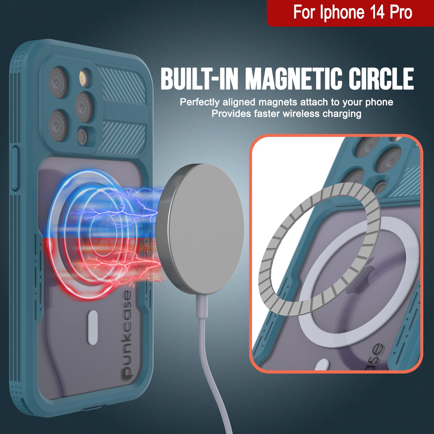 iPhone 14 Pro Waterproof Case [Alpine 2.0 Series] [Slim Fit] [IP68 Certified] [Shockproof] [Blue]