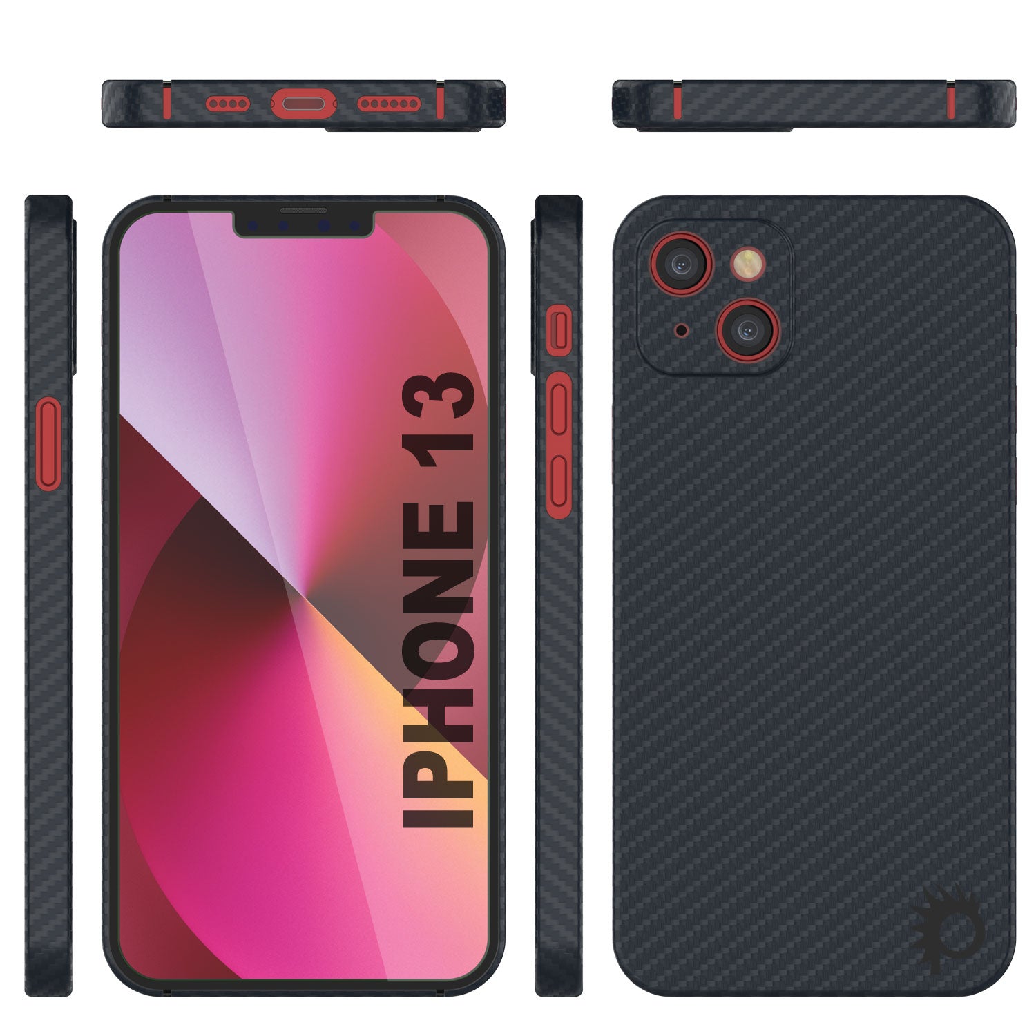 Punkcase iPhone 13 Carbon Fiber Case [AramidShield Series] Ultra Slim & Light Kevlar