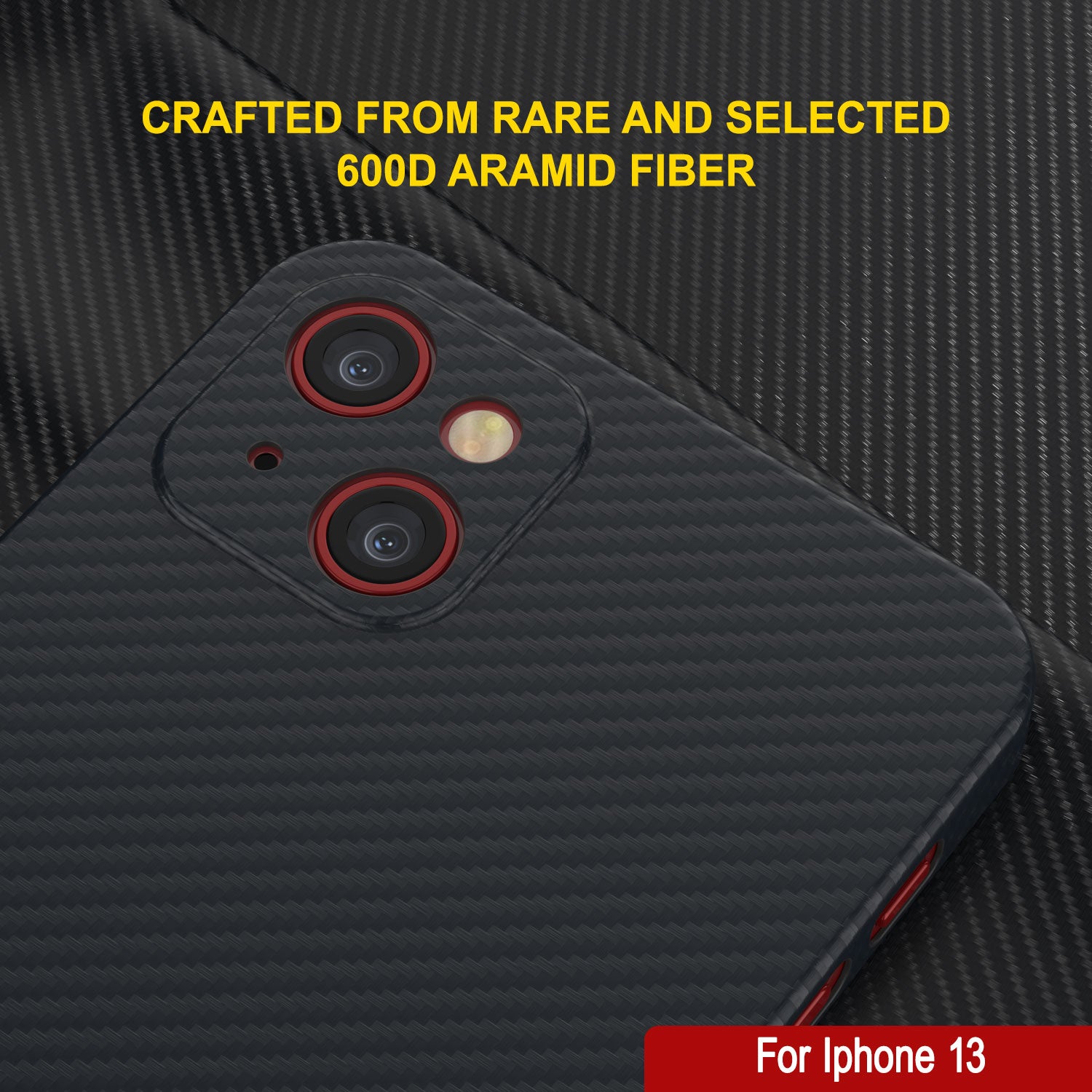 Punkcase iPhone 13 Carbon Fiber Case [AramidShield Series] Ultra Slim & Light Kevlar