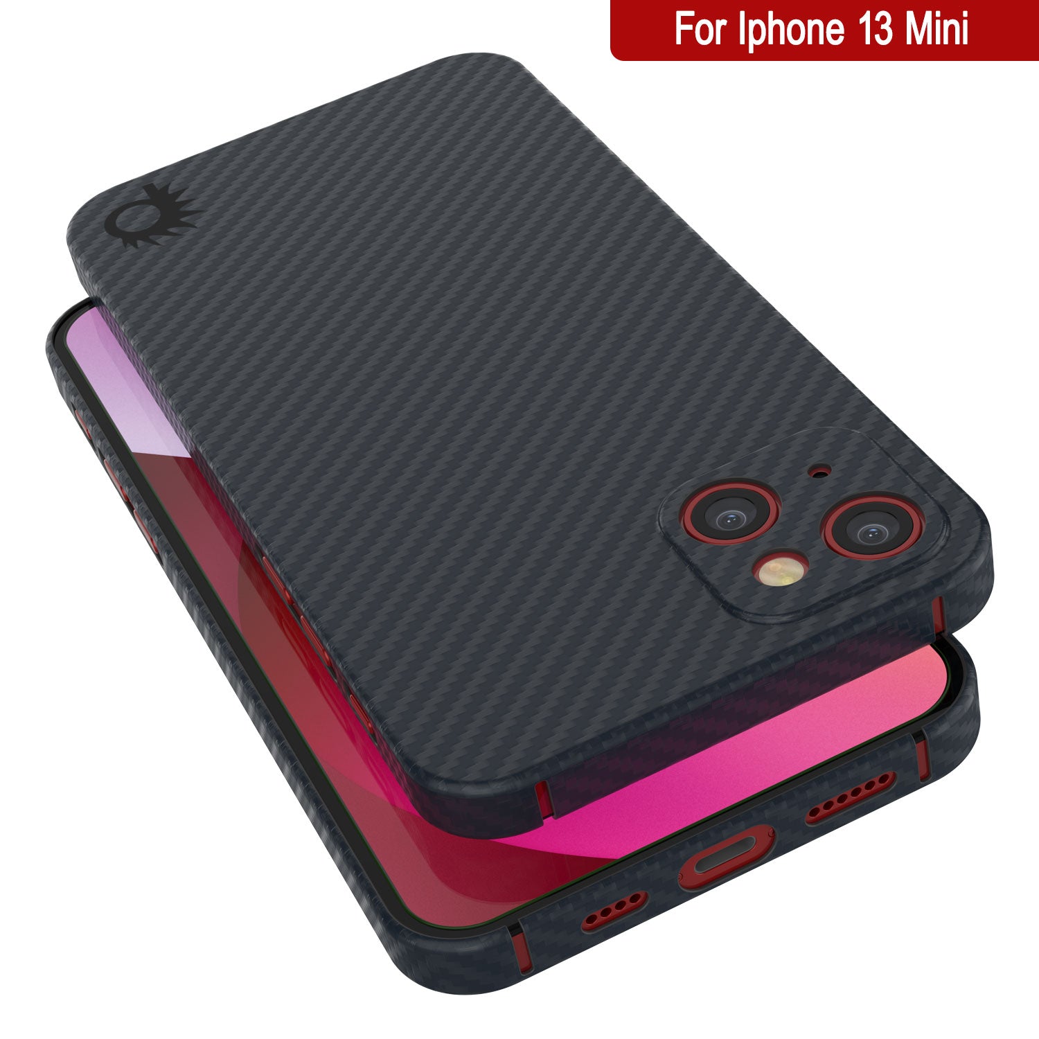 Punkcase iPhone 13 Mini Carbon Fiber Case [AramidShield Series] Ultra Slim & Light Kevlar