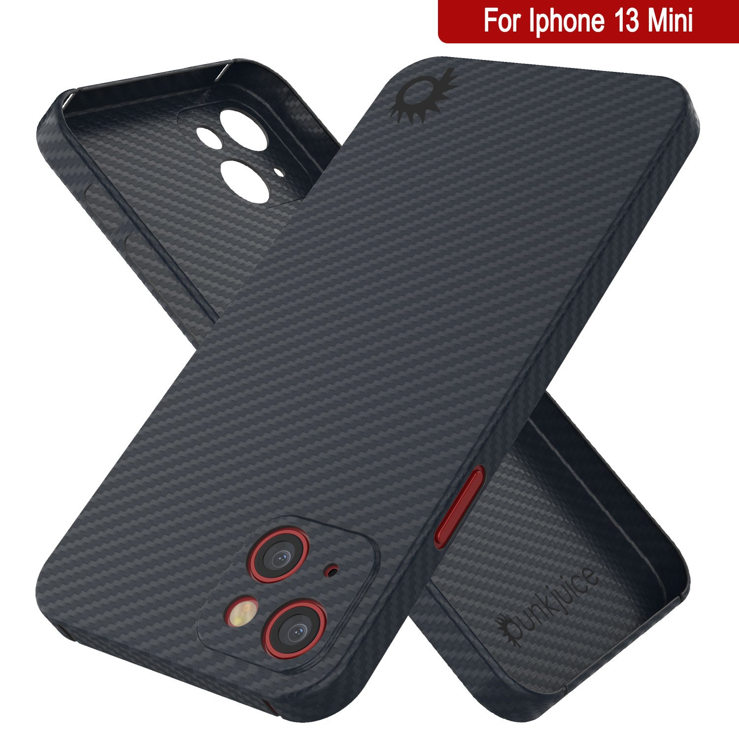 Punkcase iPhone 13 Mini Carbon Fiber Case [AramidShield Series] Ultra Slim & Light Kevlar