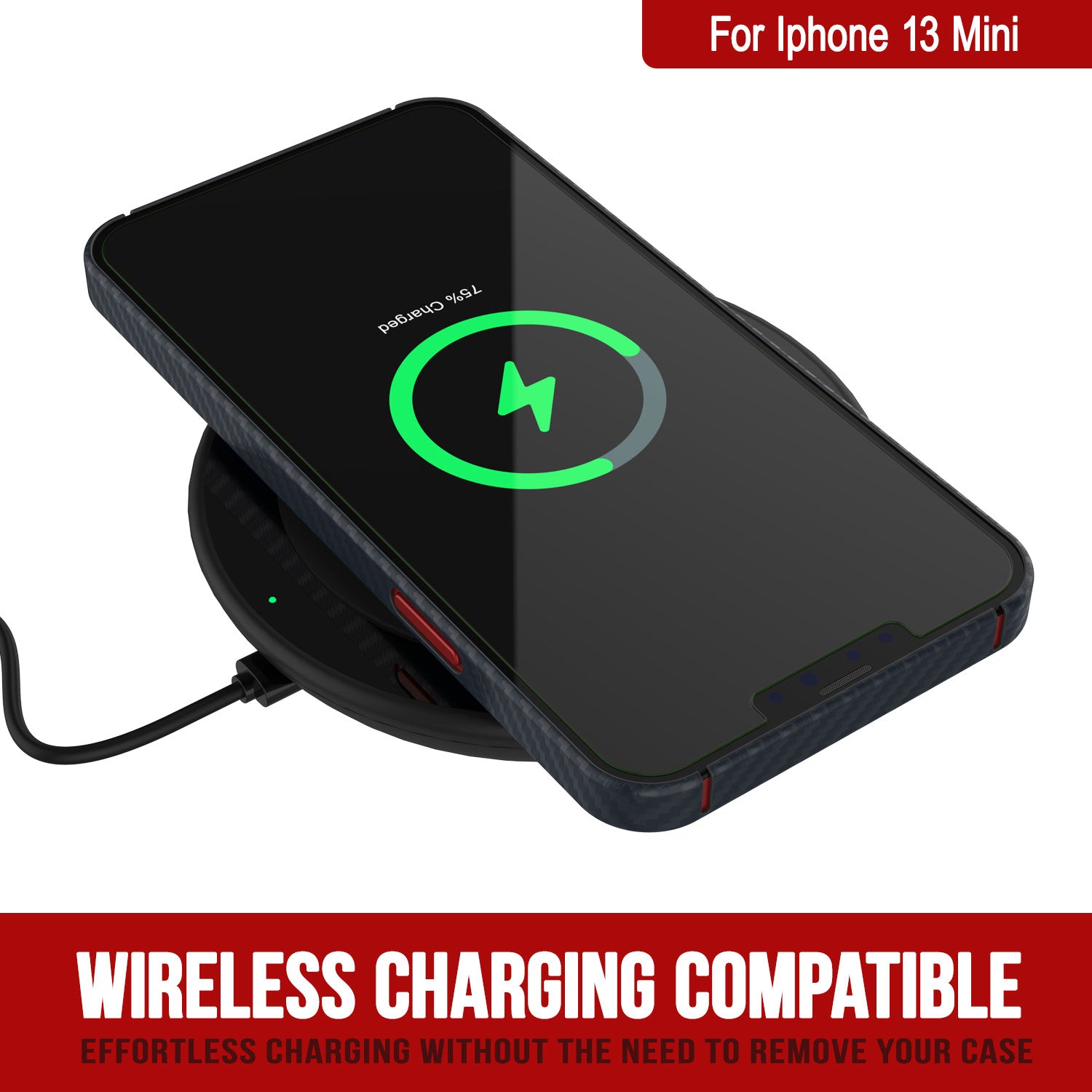 Punkcase iPhone 13 Mini Carbon Fiber Case [AramidShield Series] Ultra Slim & Light Kevlar