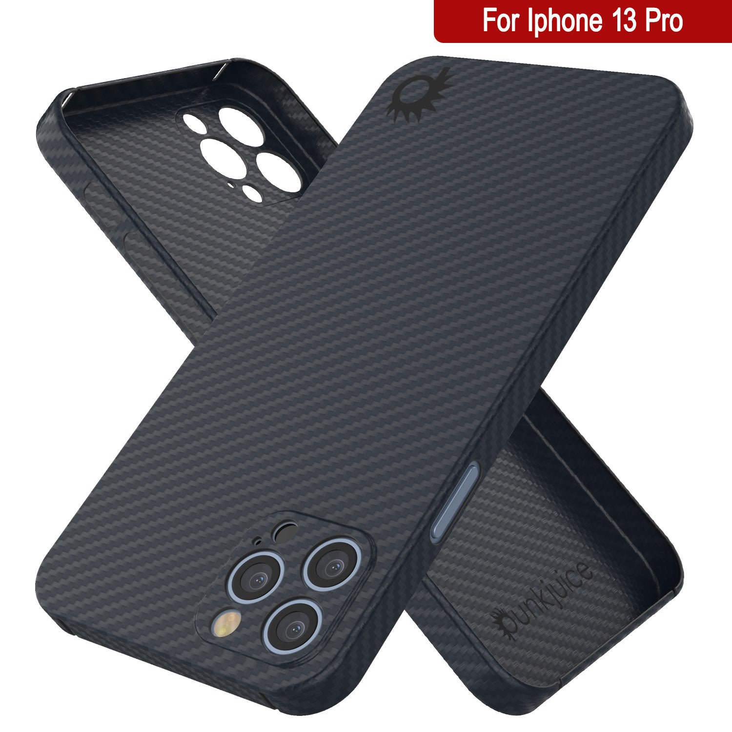 Punkcase iPhone 13 Pro Carbon Fiber Case [AramidShield Series] Ultra Slim & Light Kevlar