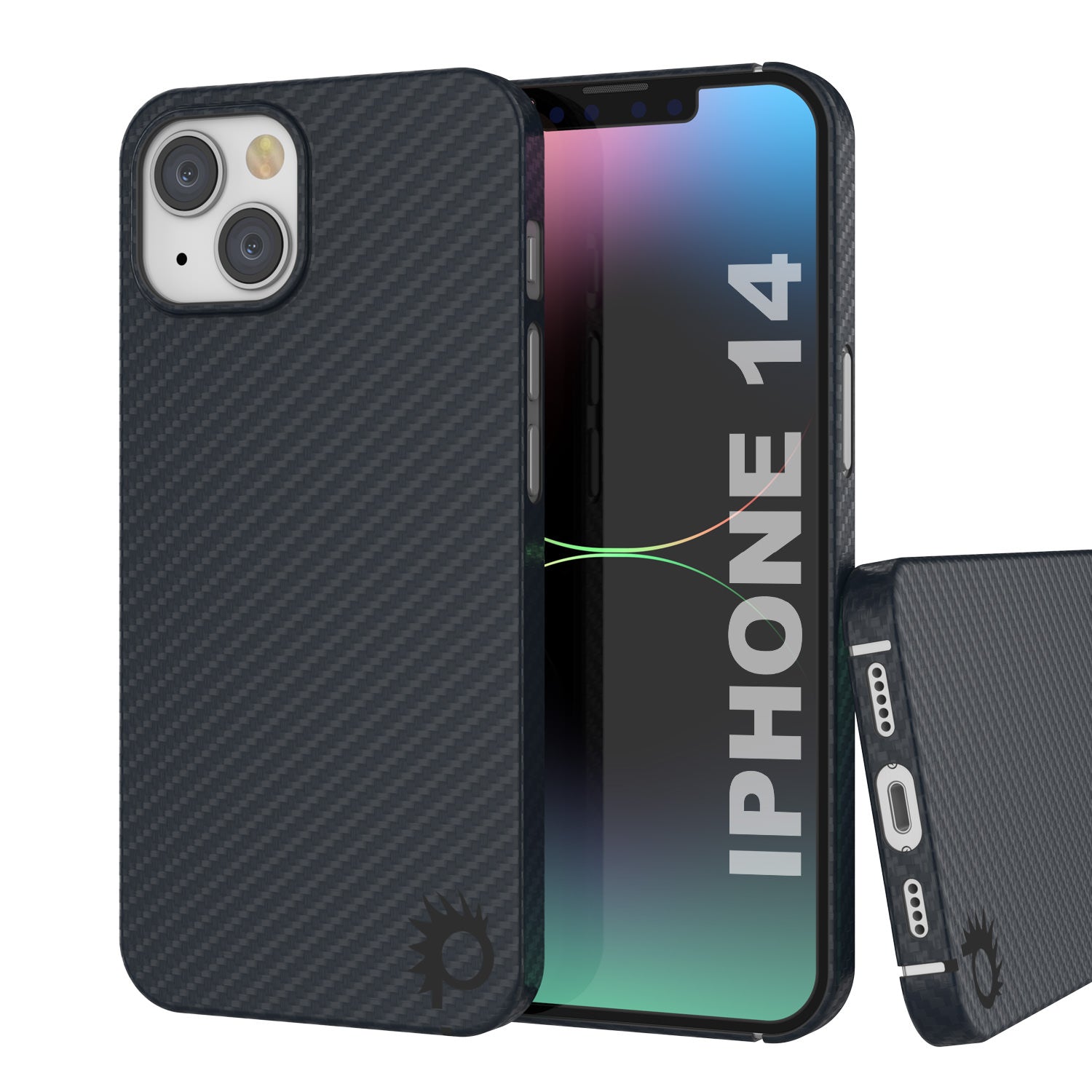 Punkcase iPhone 14 Carbon Fiber Case [AramidShield Series] Ultra Slim & Light Kevlar