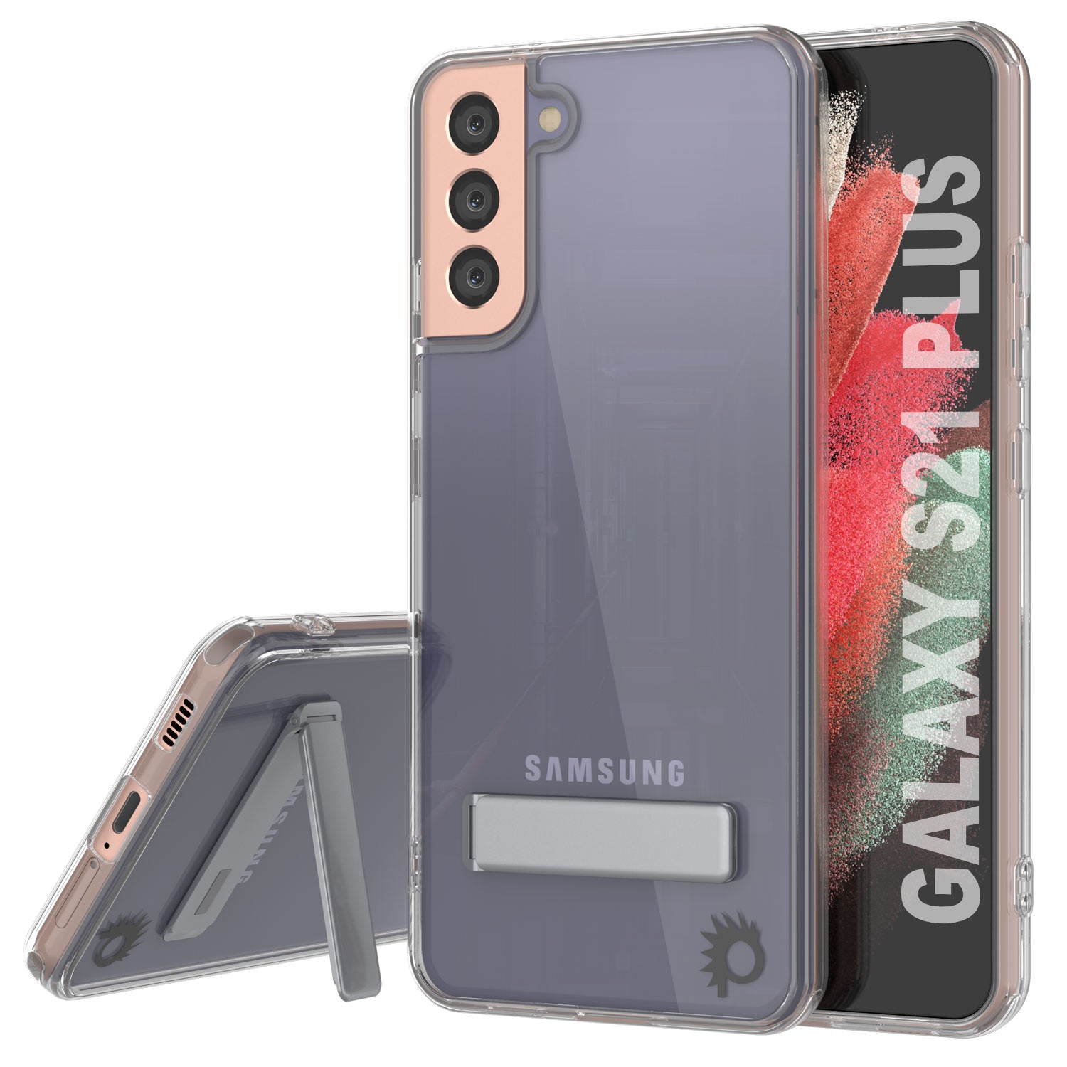 Punkcase Galaxy S21+ Plus Case with Kickstand [Crystal Kickstand Series] [Slim Fit]