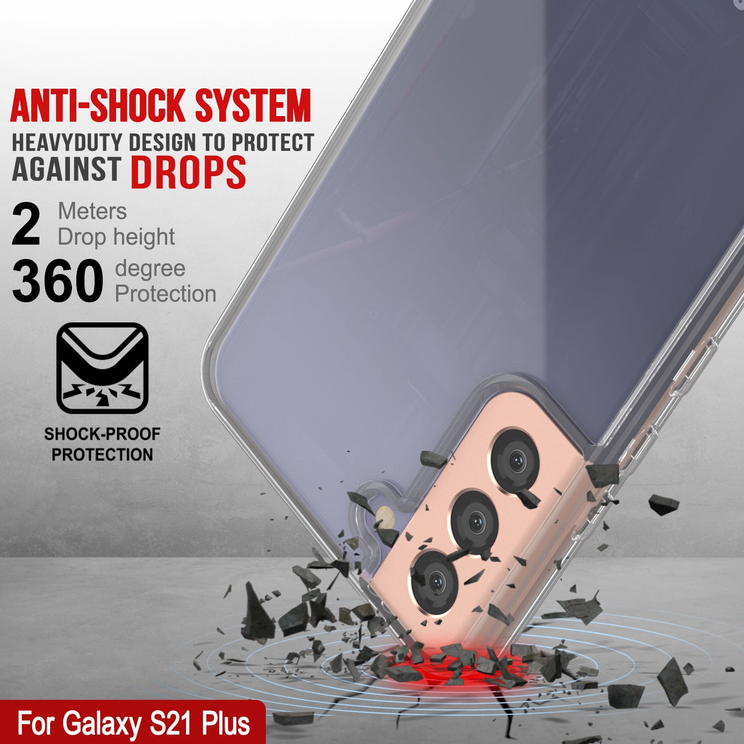 Punkcase Galaxy S21+ Plus Case with Kickstand [Crystal Kickstand Series] [Slim Fit]